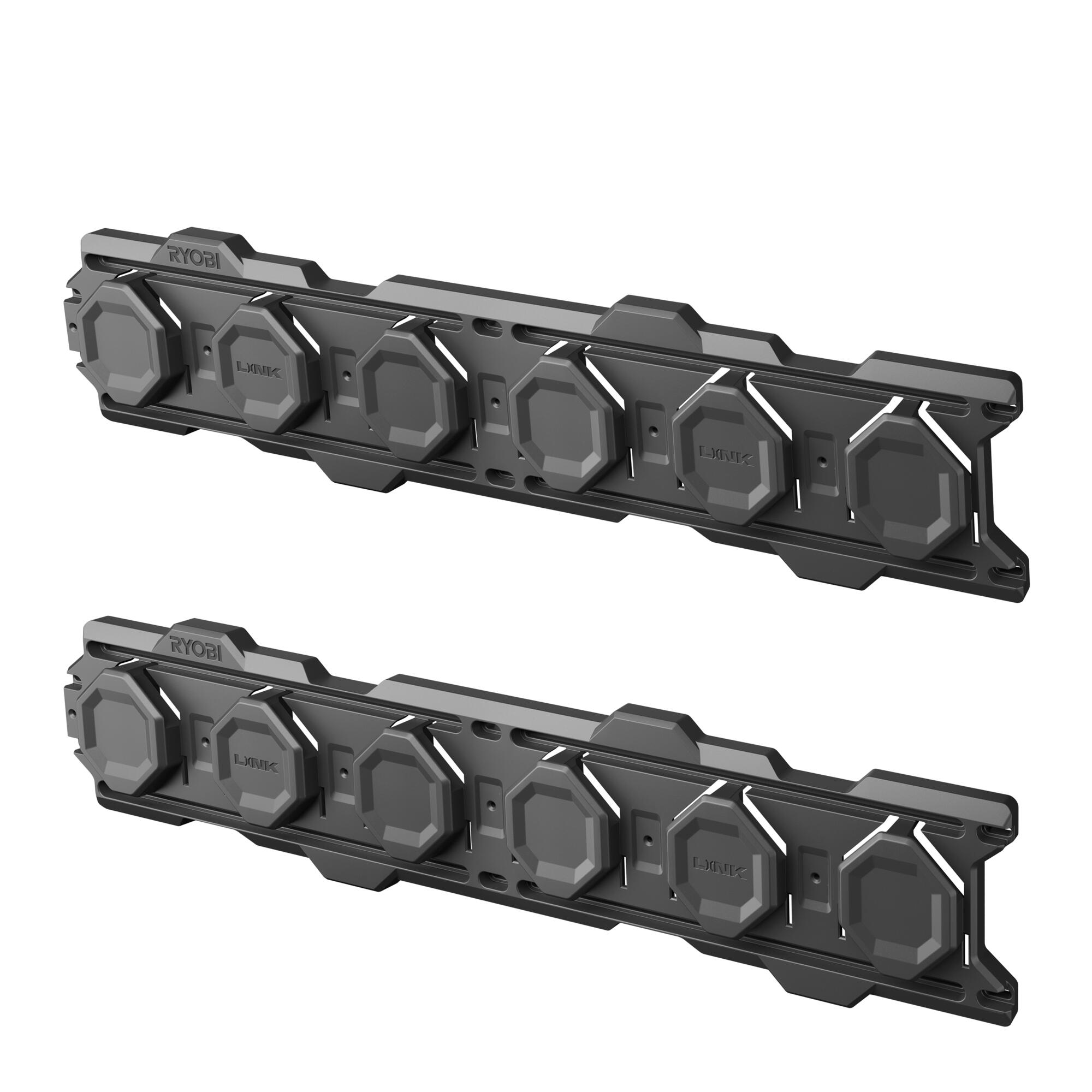 BOOMET Lot De 2 Rails Muraux à 1 Rangée - Blanc - 50 Cm - 2