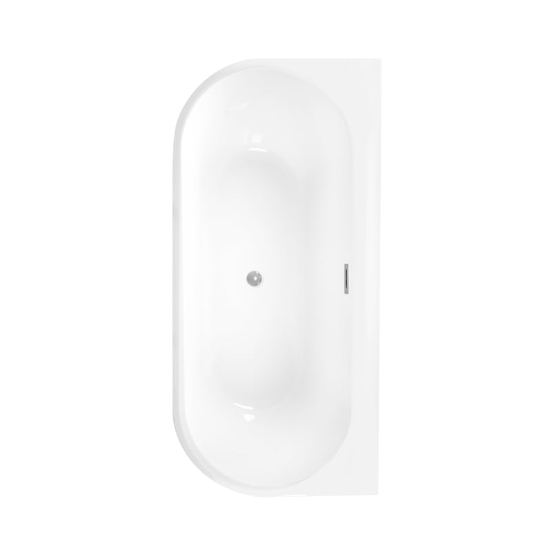 Wanna wolnostojąca przyścienna Pari 170x80 cm chromowany odpływ Corciano