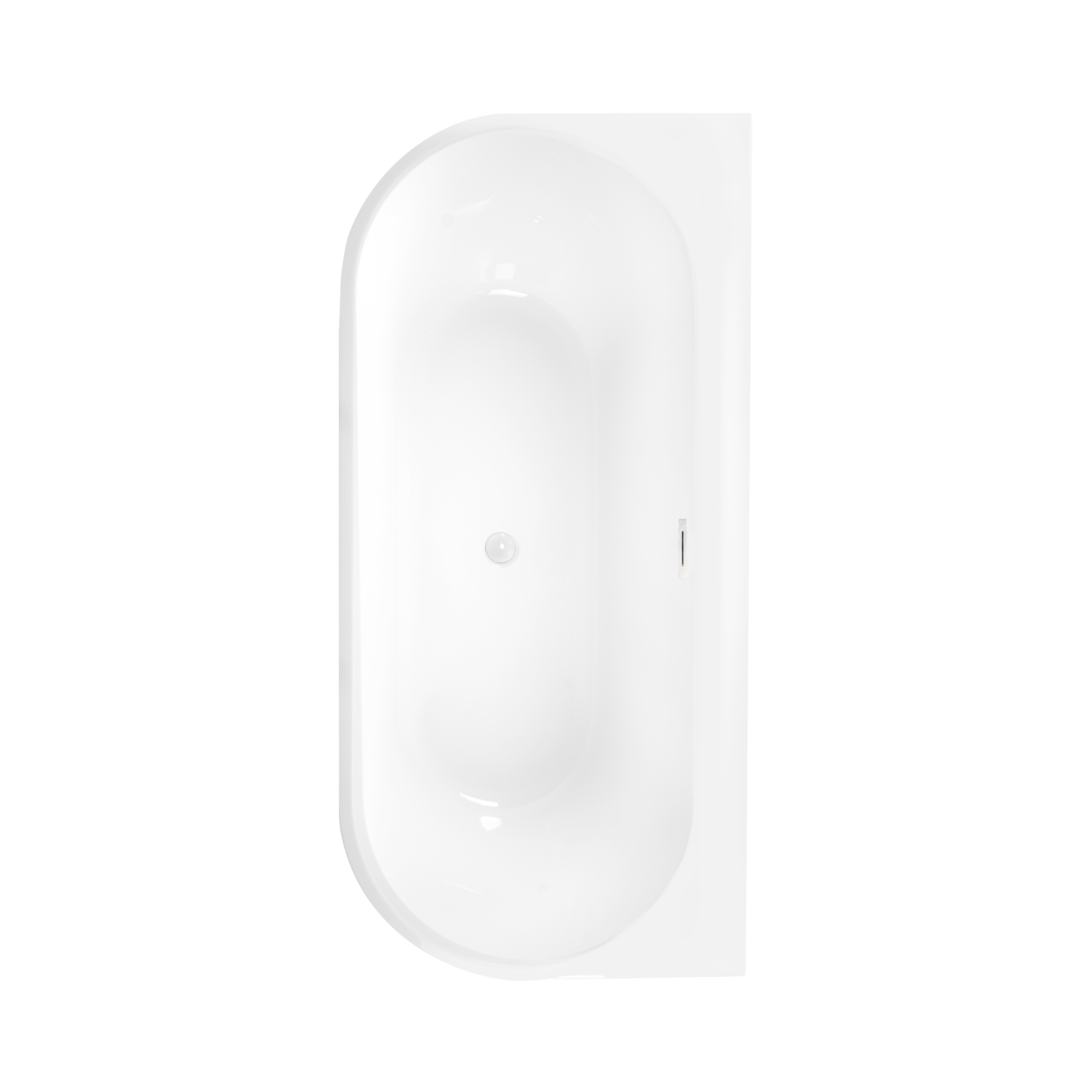 Wanna wolnostojąca przyścienna Pari 170x80 cm biały odpływ Corciano