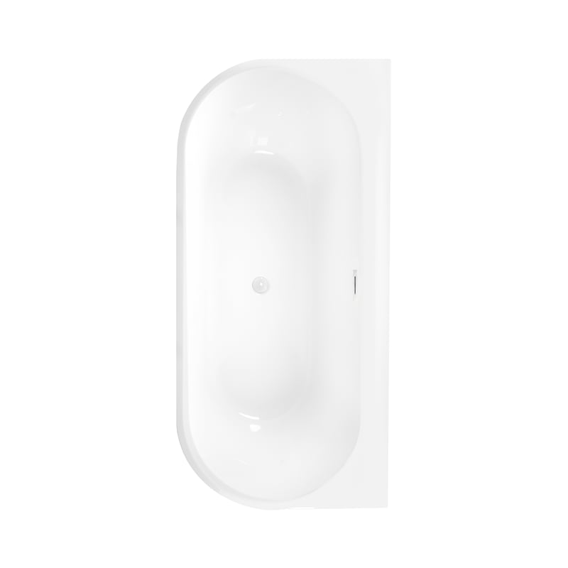 Wanna wolnostojąca przyścienna Pari 170x80 cm biały odpływ Corciano