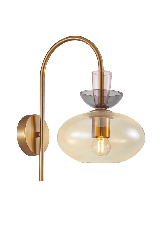 Kinkiet Fanda bursztyn E27 Italux