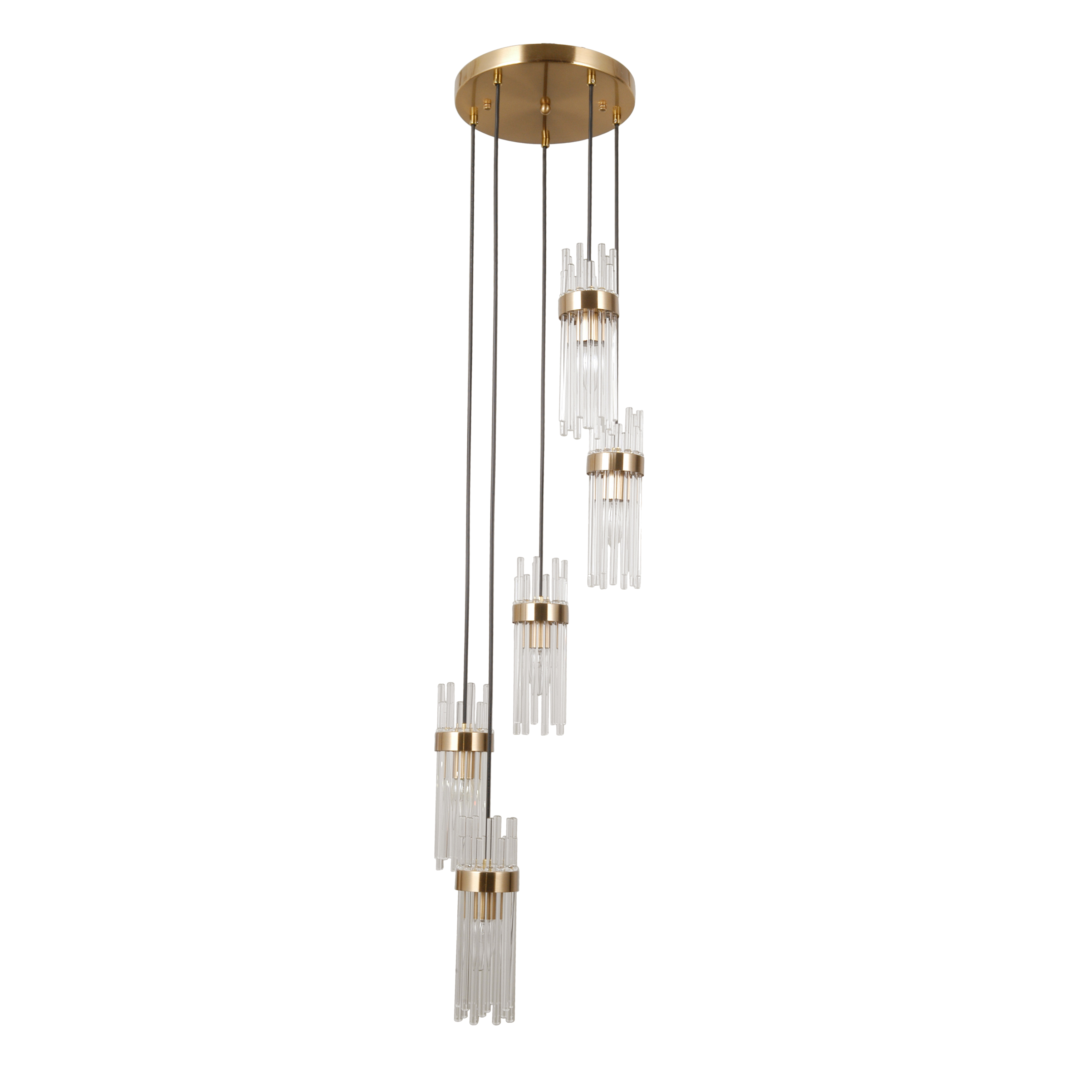 Lampa wisząca Taraso szkło 5 x E14 Italux