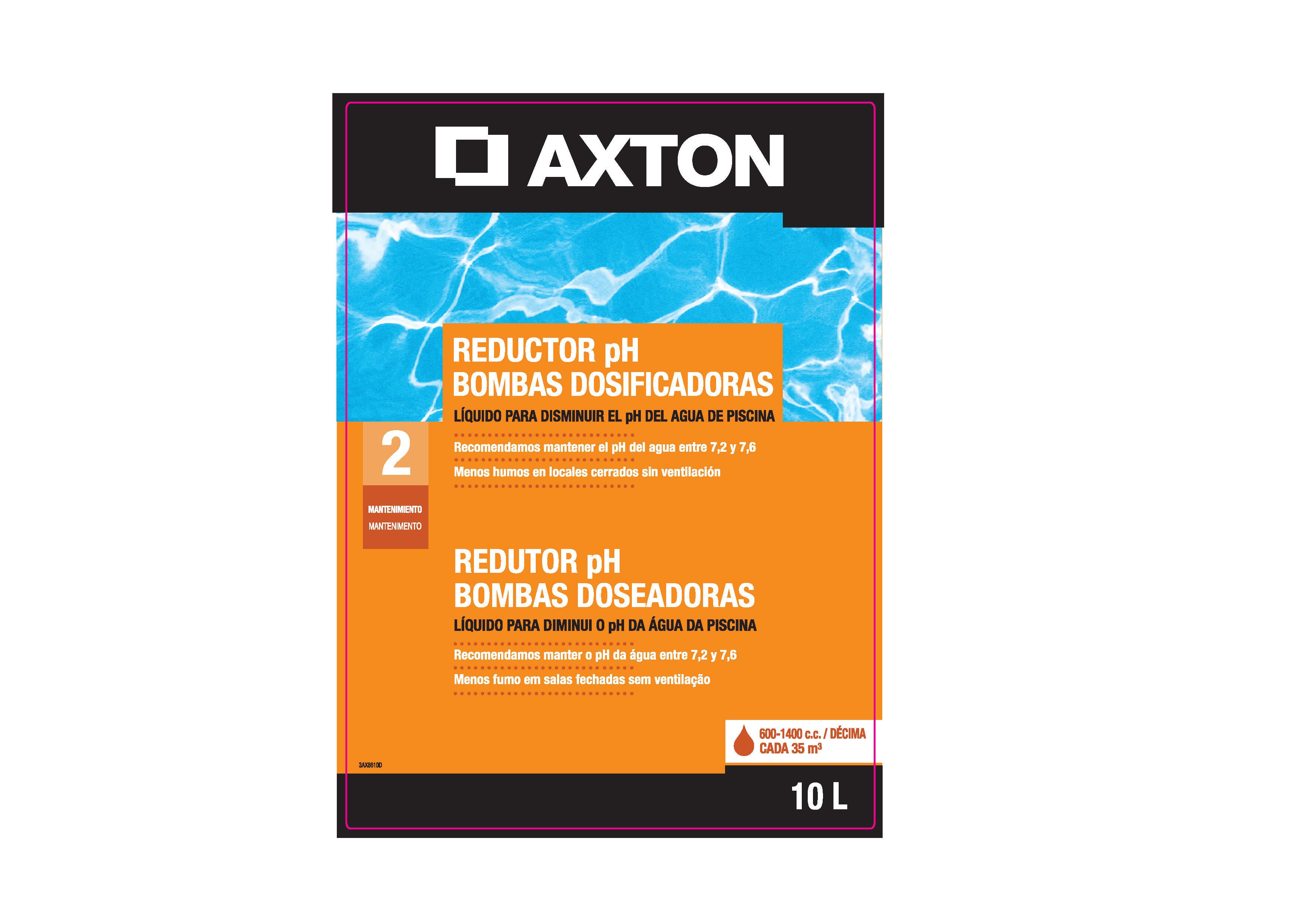Reductor de pH AXTON para bombas dosificadoras 10 litros - 2