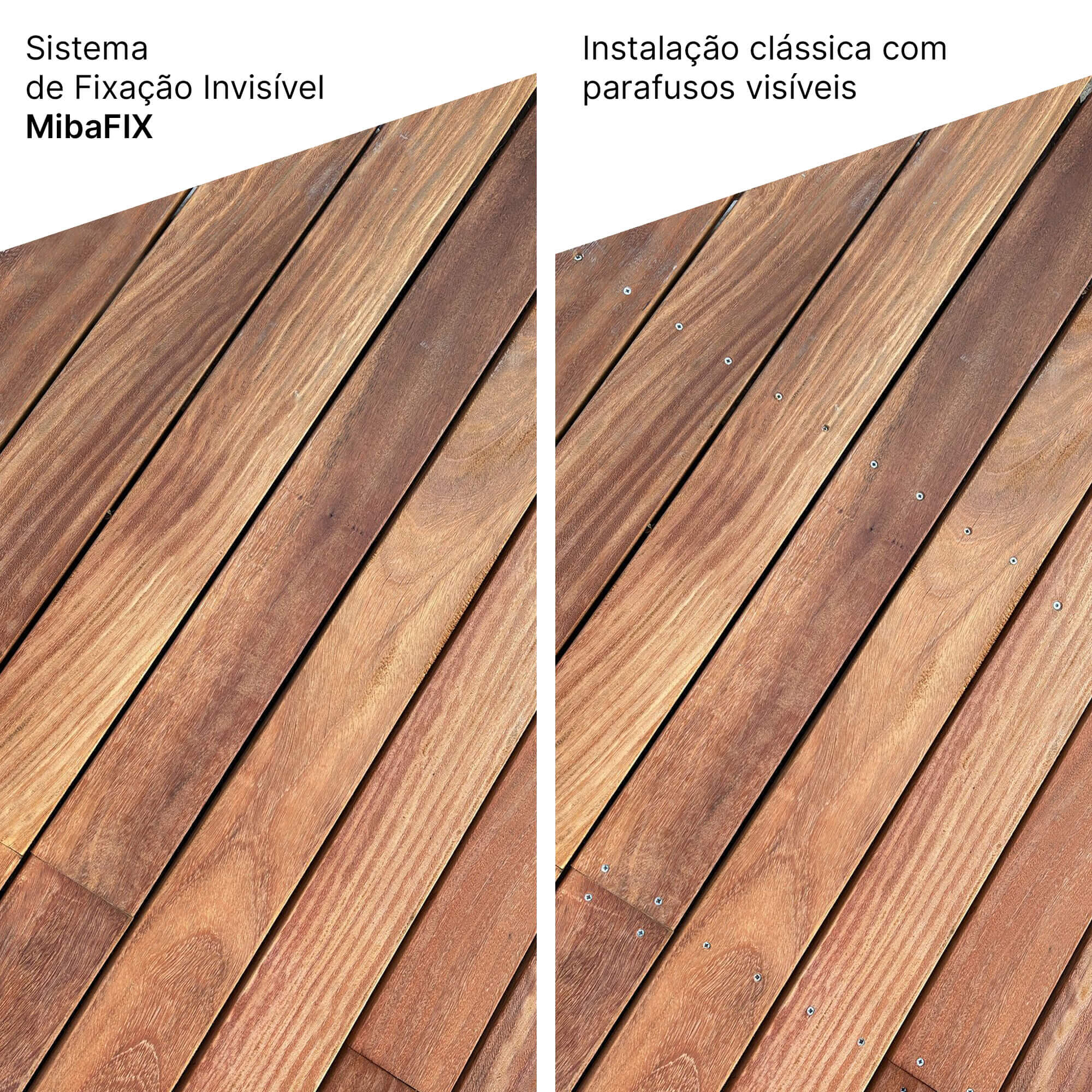 Kit de instalação invisível para lâminas de madeira tropical de 19mm - 2