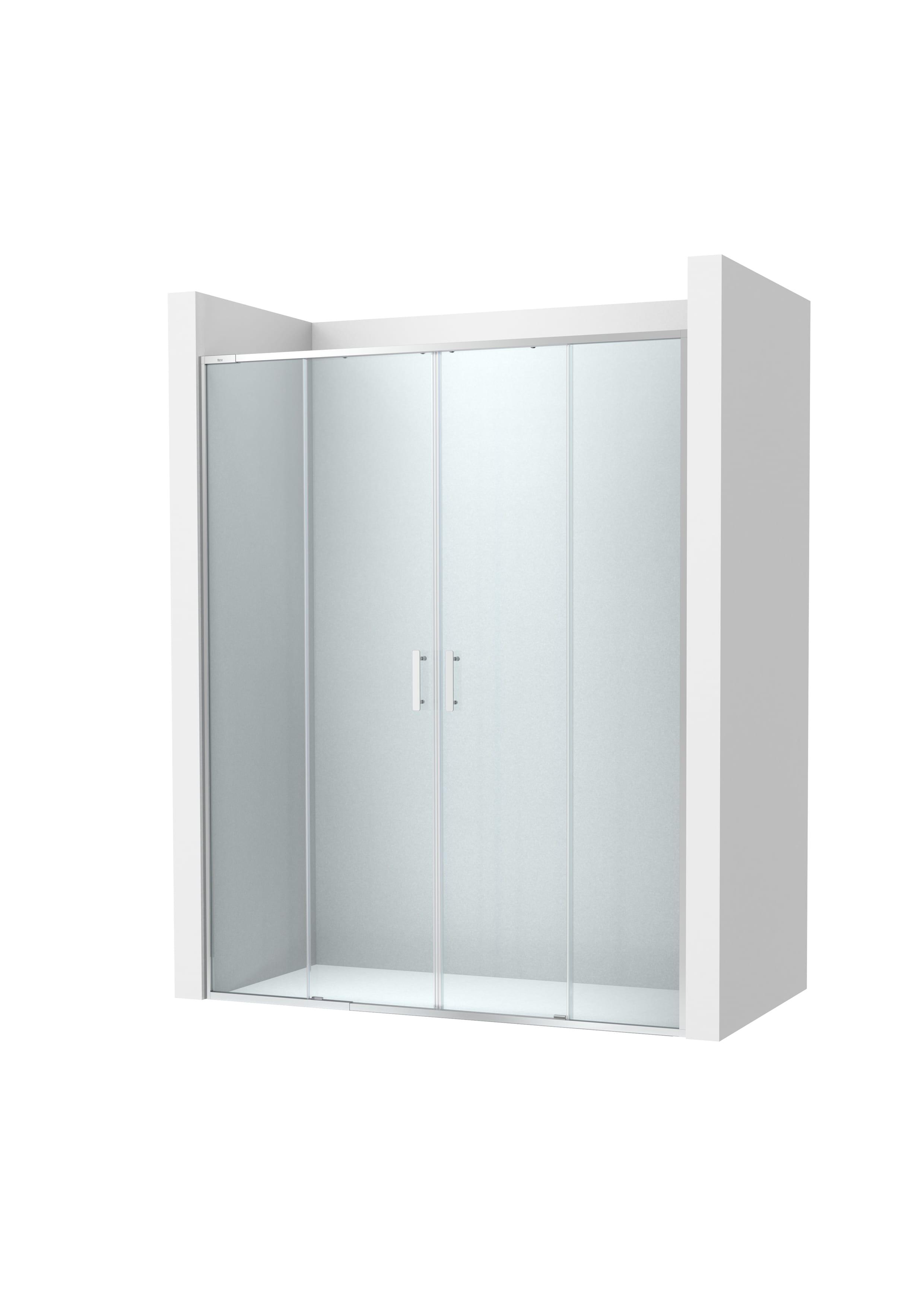 MAMPARA DE DUCHA FRONTAL 200cm. 2 PUERTAS VICTORIA PLUS PLATA - 4