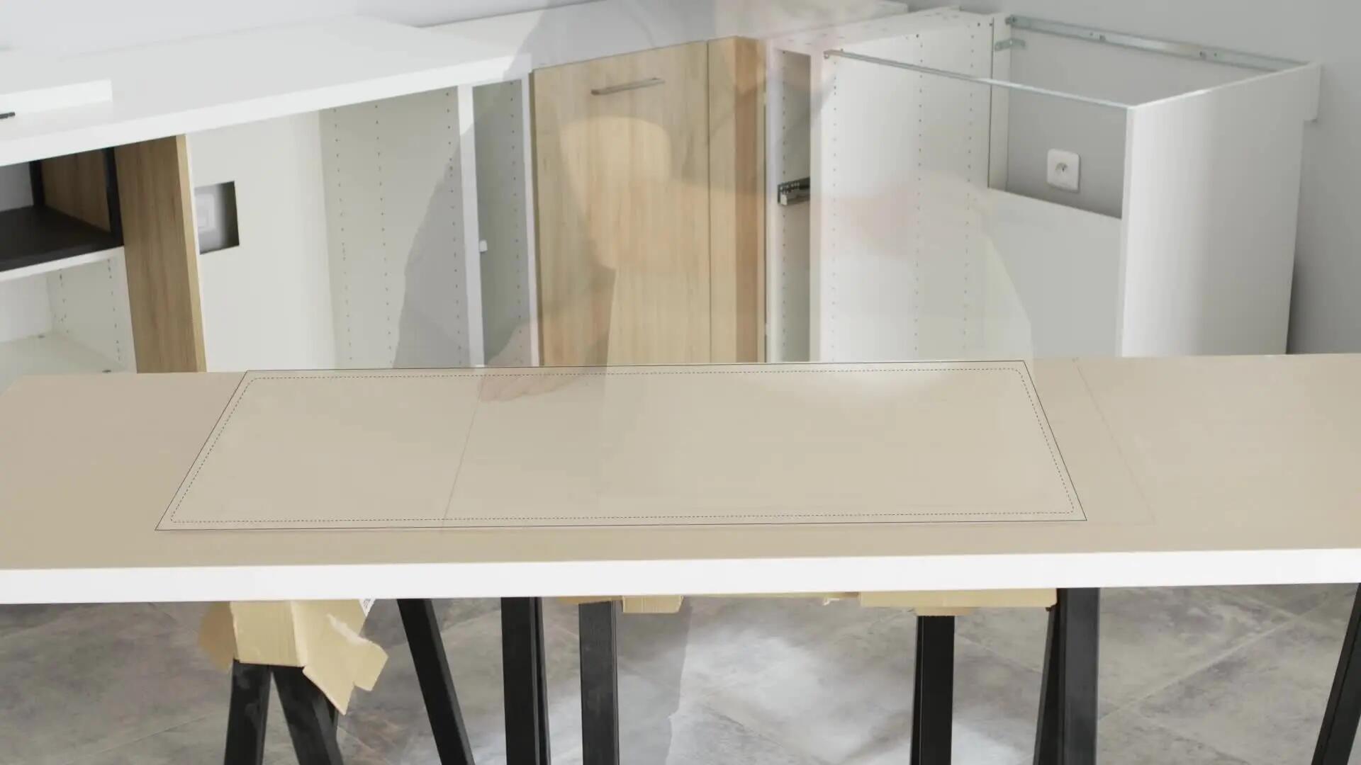 Evier en quartz et résine 2 bacs 116 x 50 cm vidage inclus Elbe noir - 13
