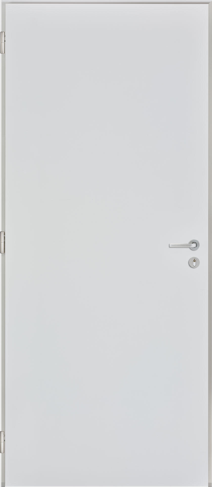 Porte d'entrée aluminium blanche 9016 poussant droit H.215 x l.90 cm Menta - 2