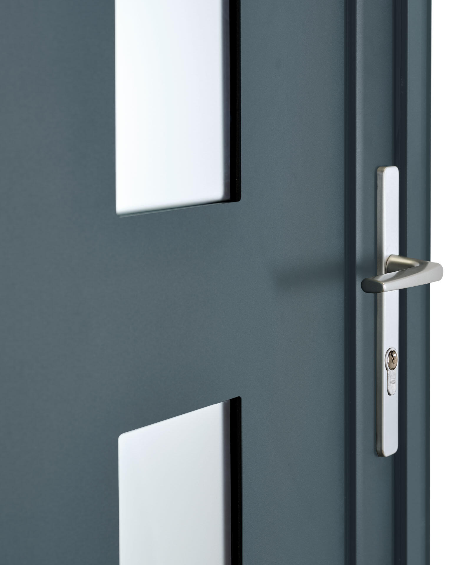 Porte de service aluminium grise 7016 poussant gauche H.215 x l.90 cm Aspin - 2