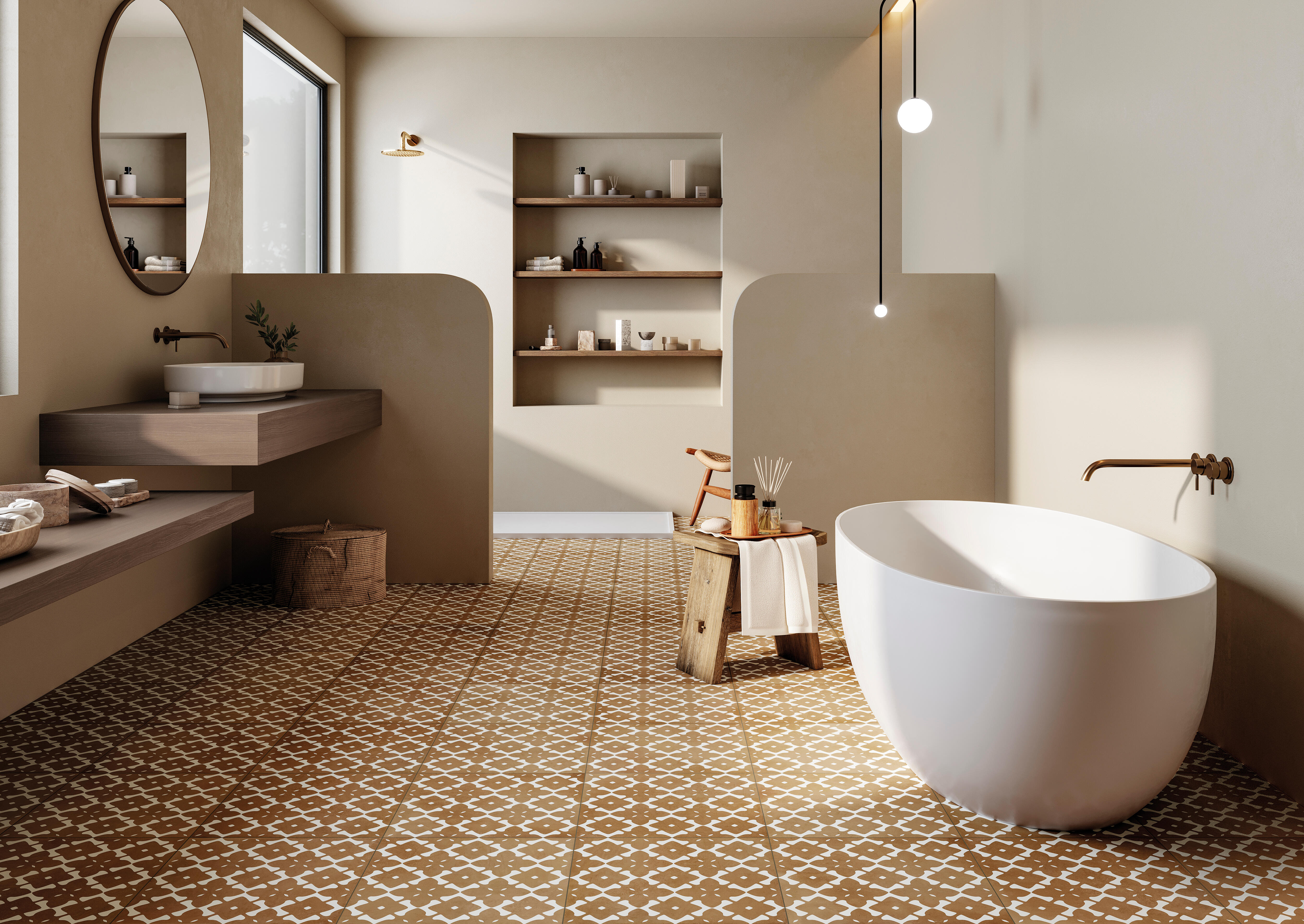 Suelo/azulejo piscina porcelánico bari efecto terracota deco terra 33x33 cm c1