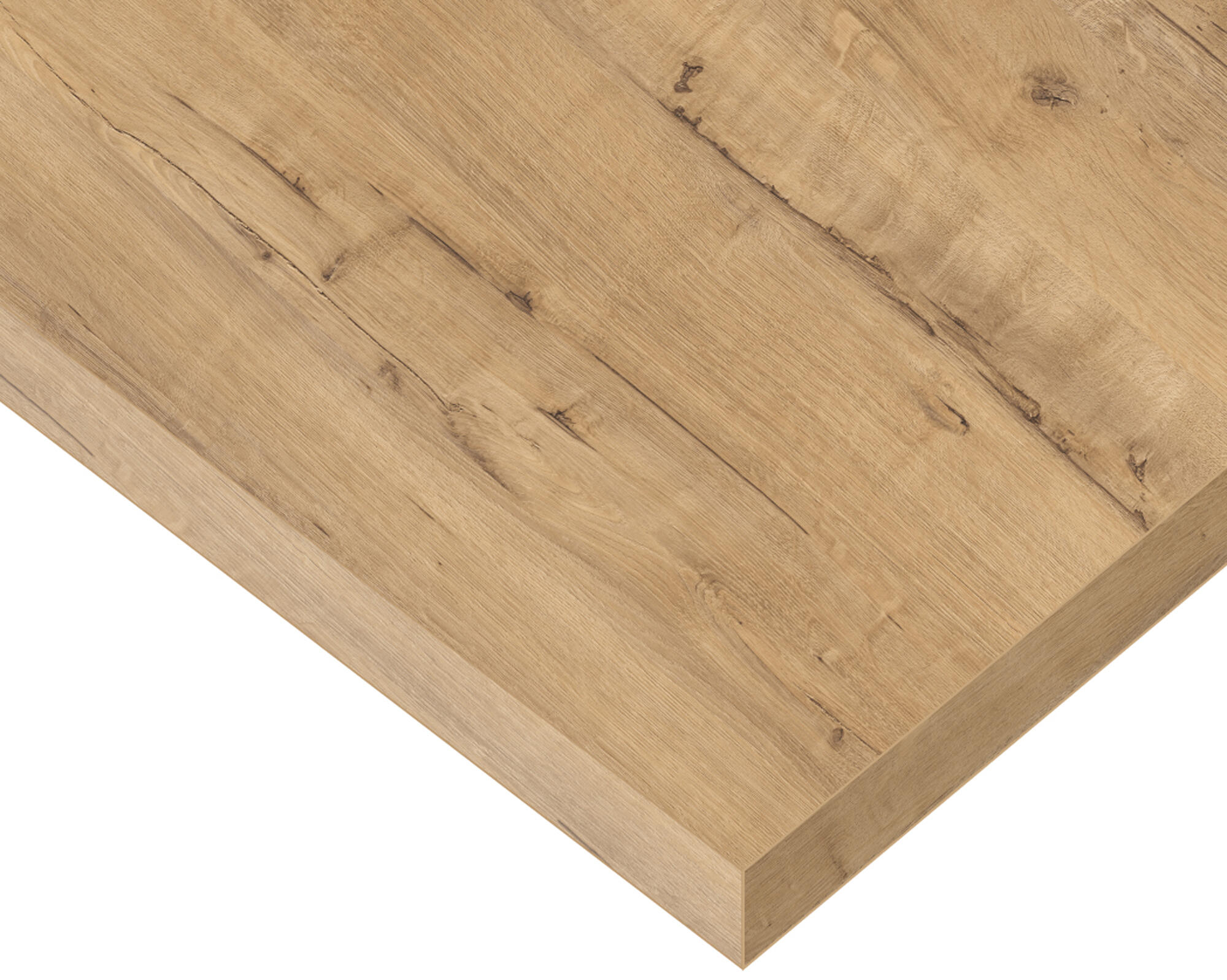 Tablero de aglomerado color roble ostippo con cantos de 120x59,7x1,6cm - 3