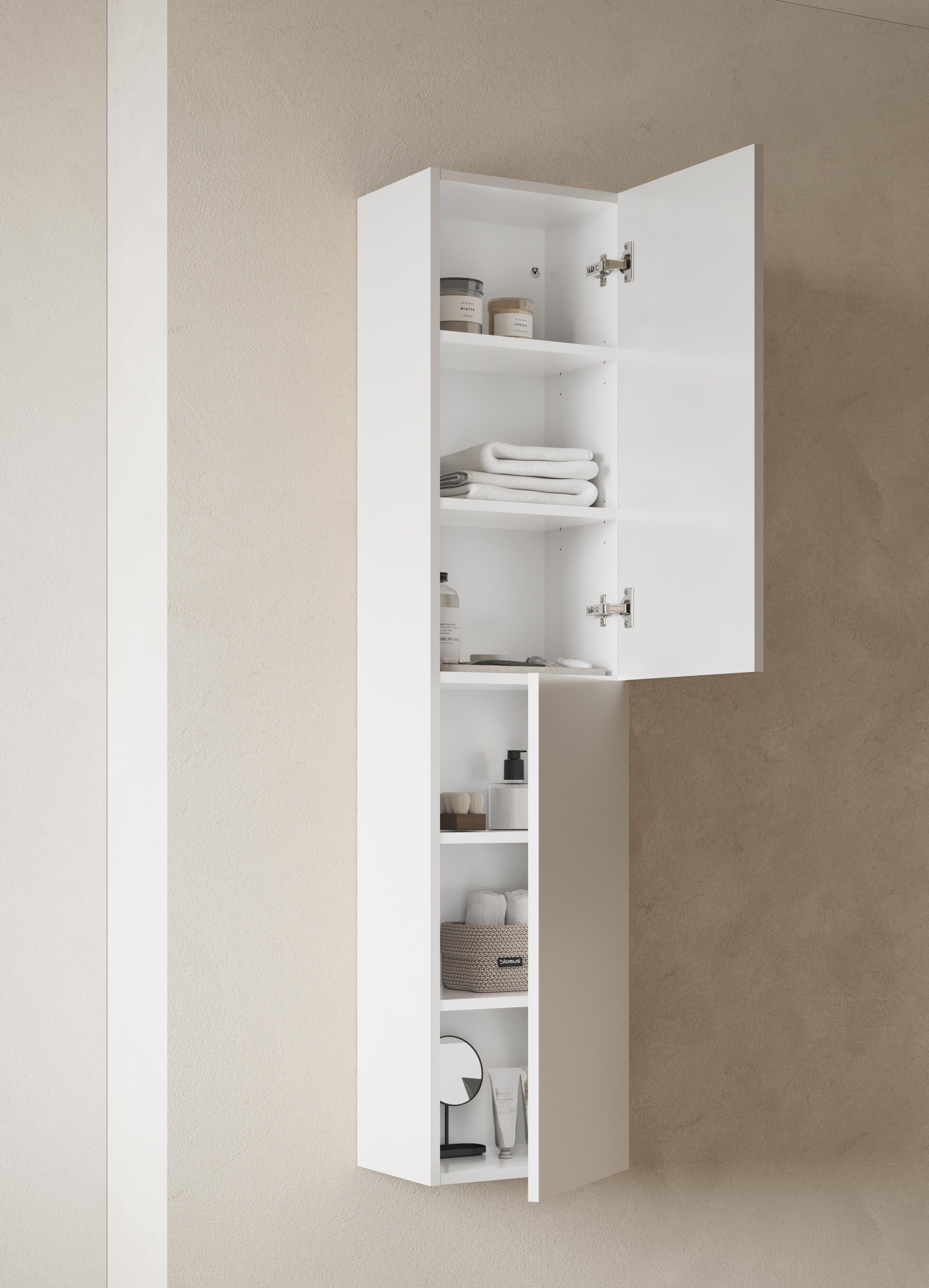 Móvel de arrumação para casa de banho 35x150x25 cm branco Roca Extra - 2