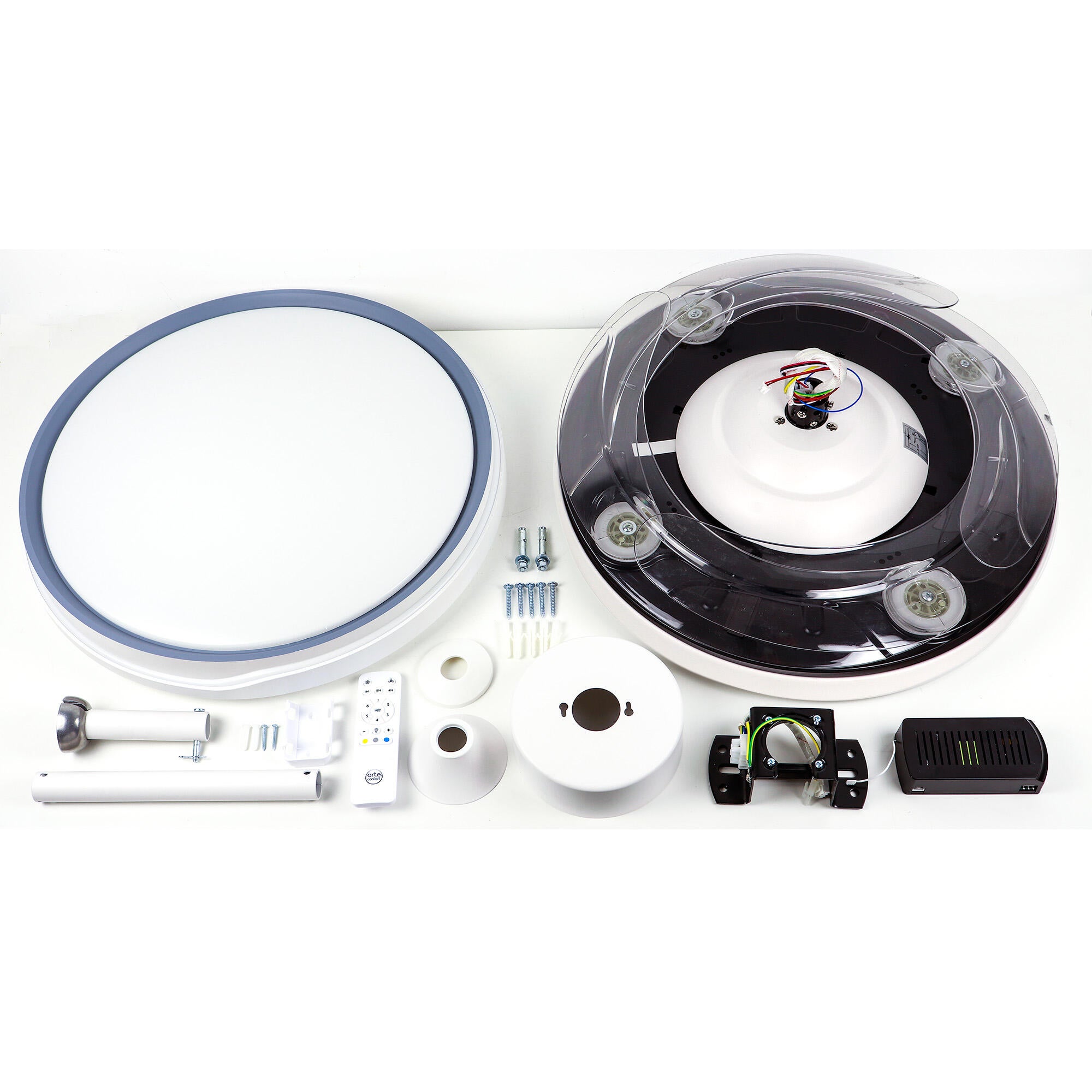 Ventilador de techo con luz silencioso DC Arte Confort Alio L blanco 122 cm - 10