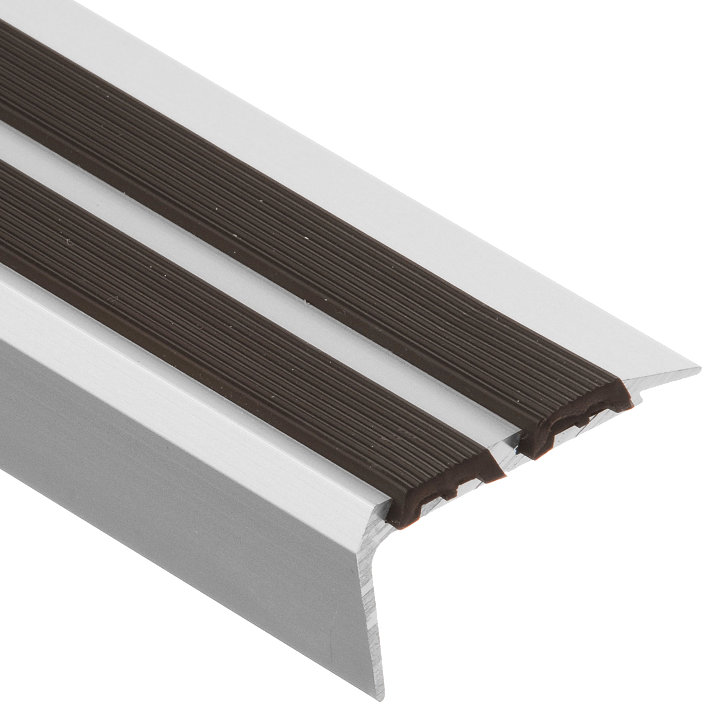 Profil schodowy z gumą srebrny aluminium anoda 38.5 mm x 100 cm