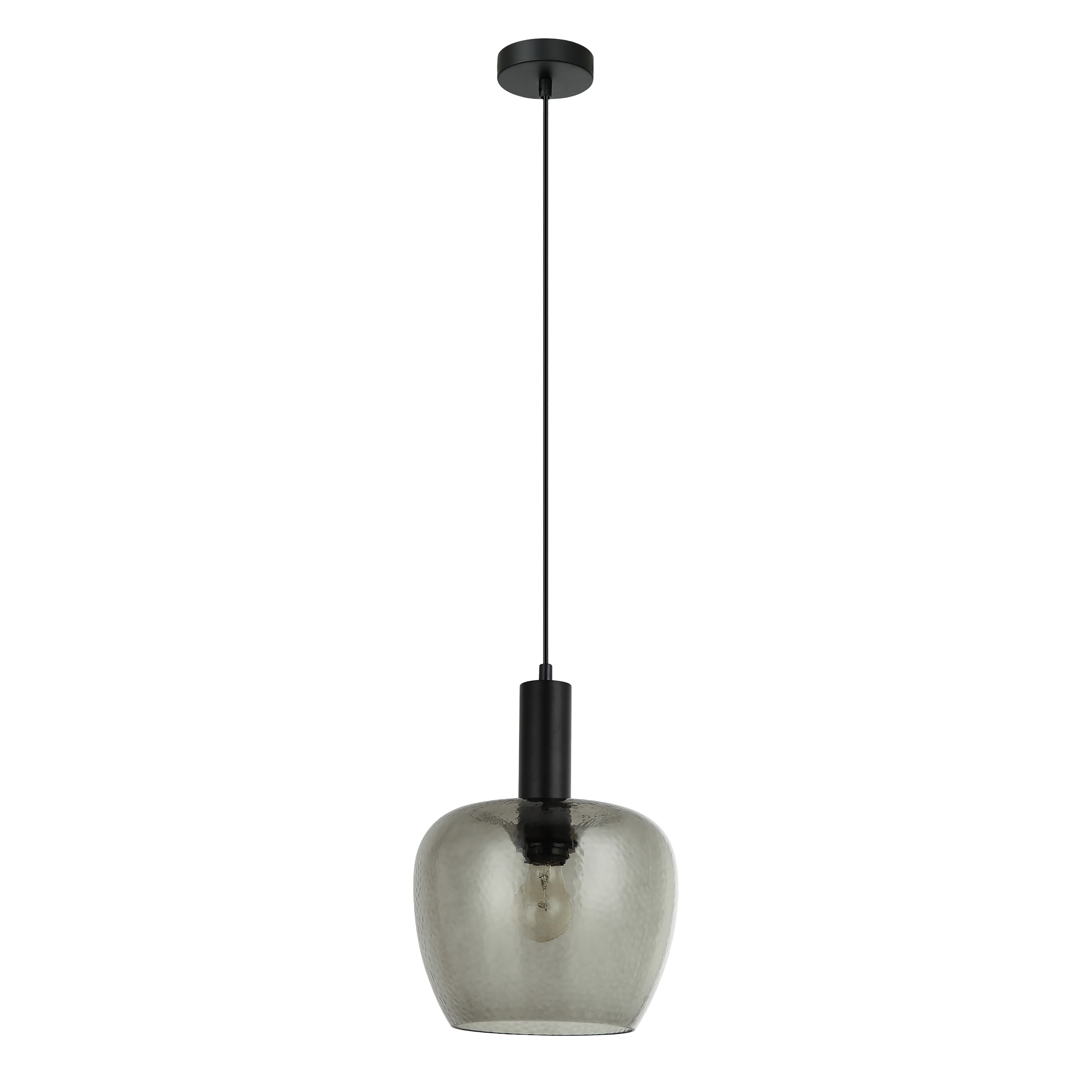 Lampa wisząca Aprica szkło dymione E27 Italux