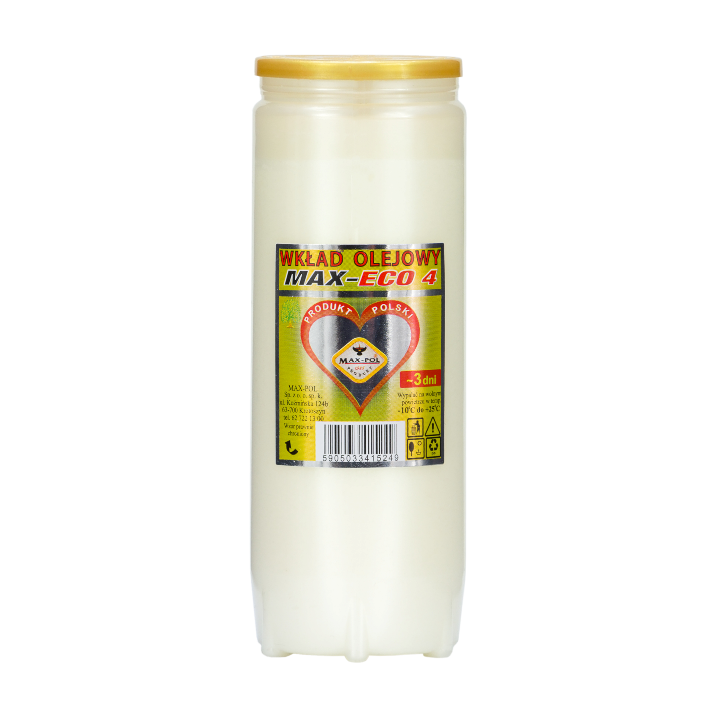 Wkład do zniczy 175g 72h olejowy Max-Pol