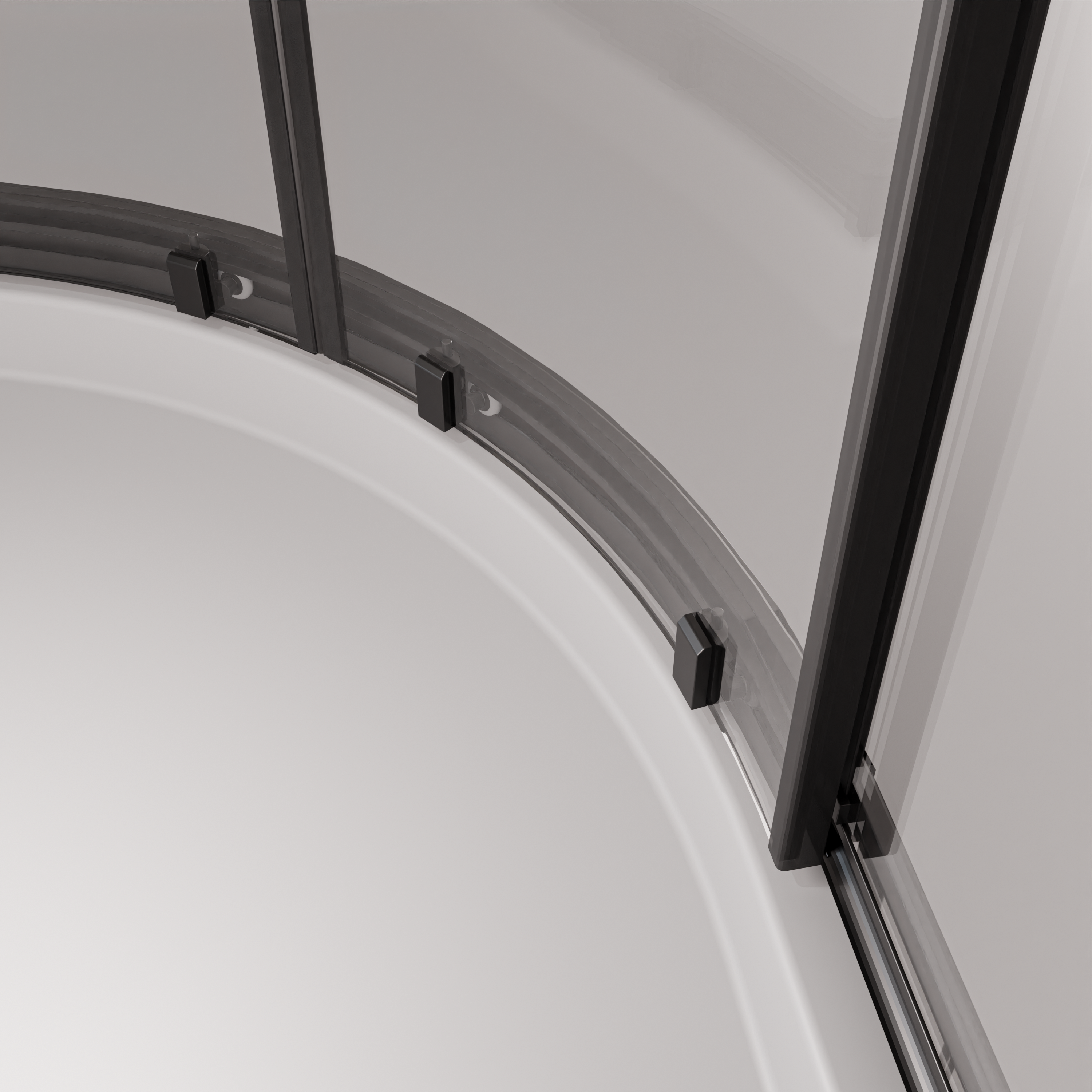 Kabina prysznicowa z brodzikiem Alfa 90x90x198 cm czarny mat Breezz - 9