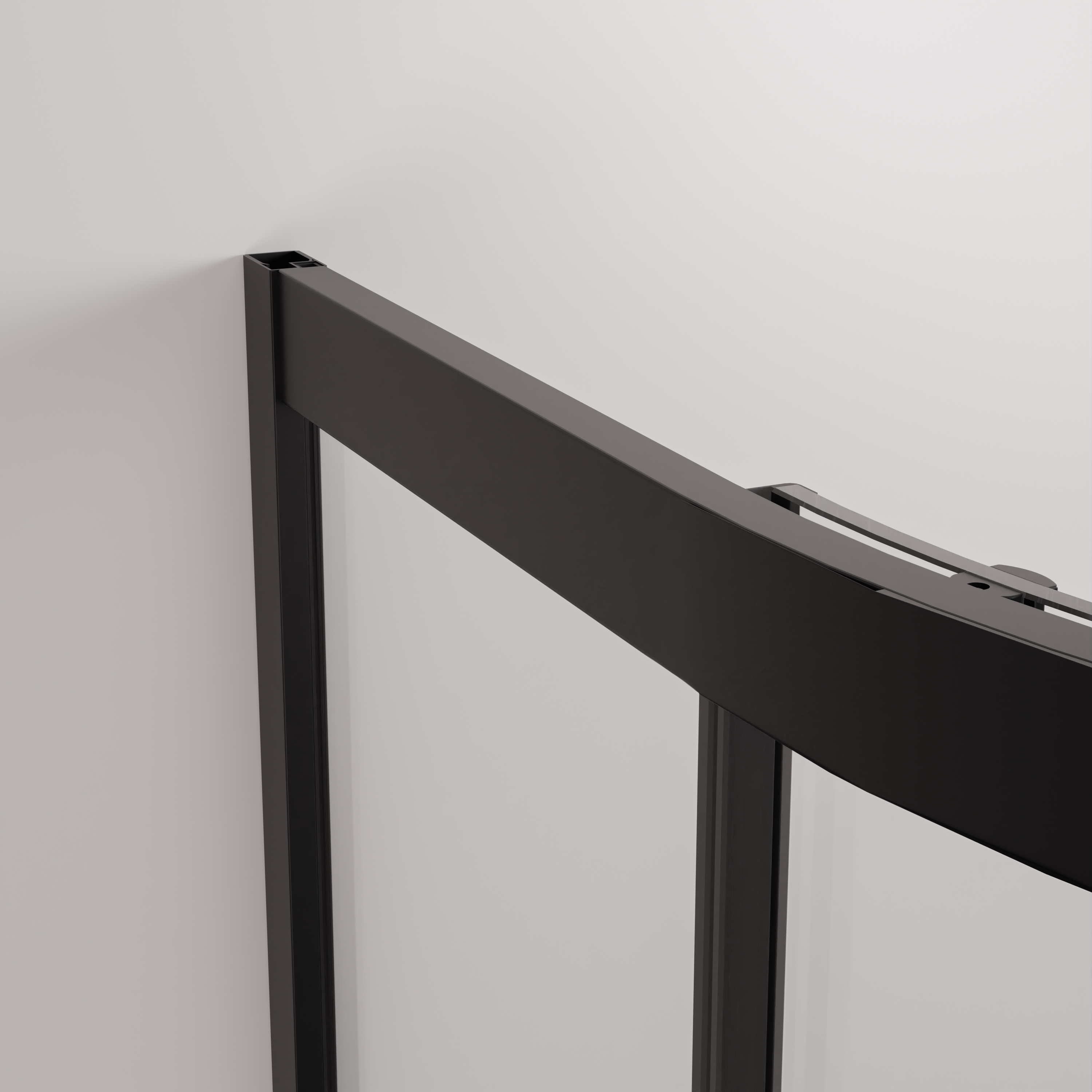 Kabina prysznicowa z brodzikiem Alfa 90x90x198 cm czarny mat Breezz - 8