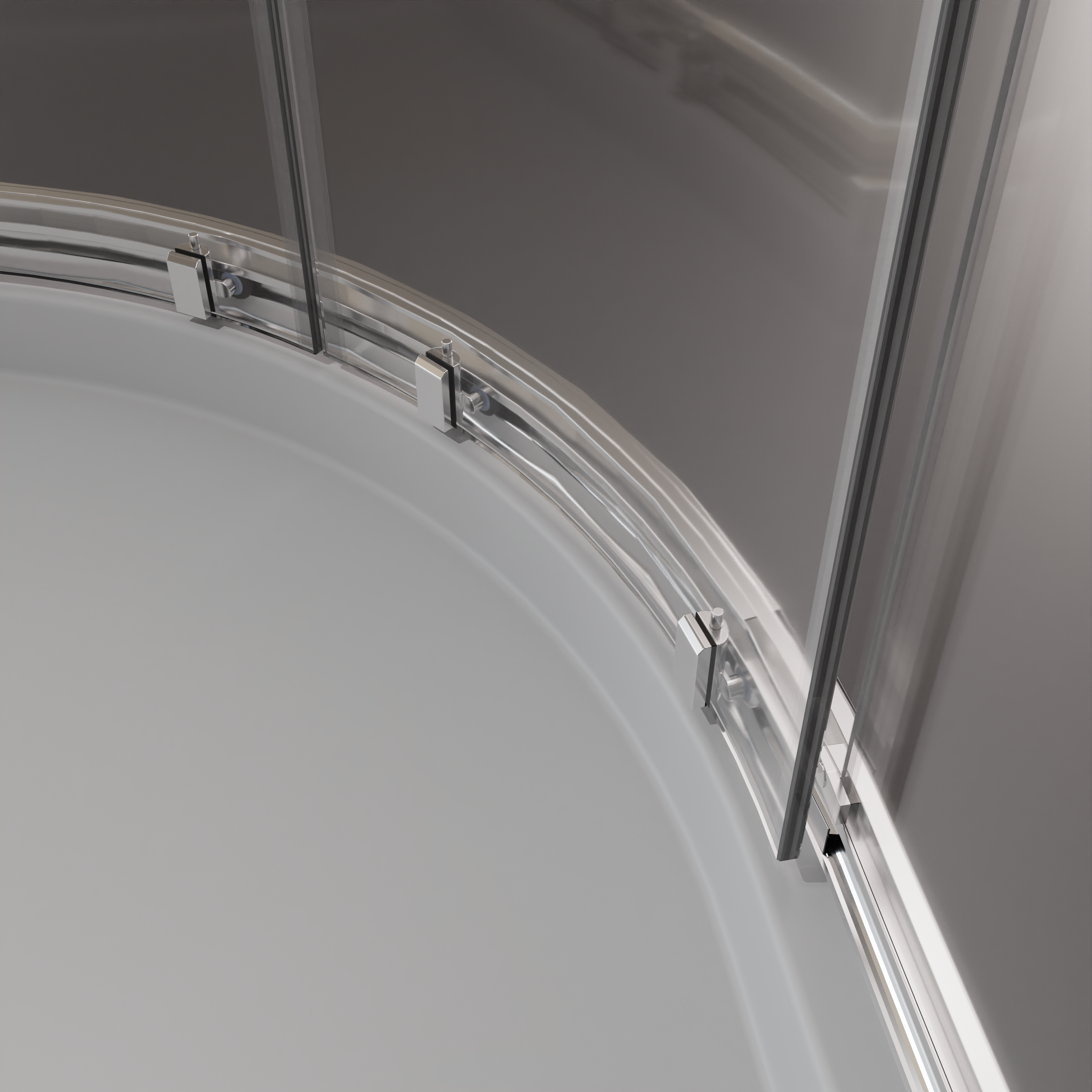 Kabina prysznicowa z brodzikiem Alfa 80x80x198 cm chrom Breezz - 9