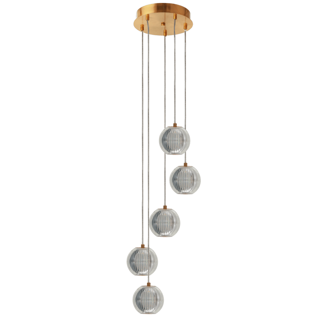 Lampa wisząca Brillant złota 5 x LED Light Prestige