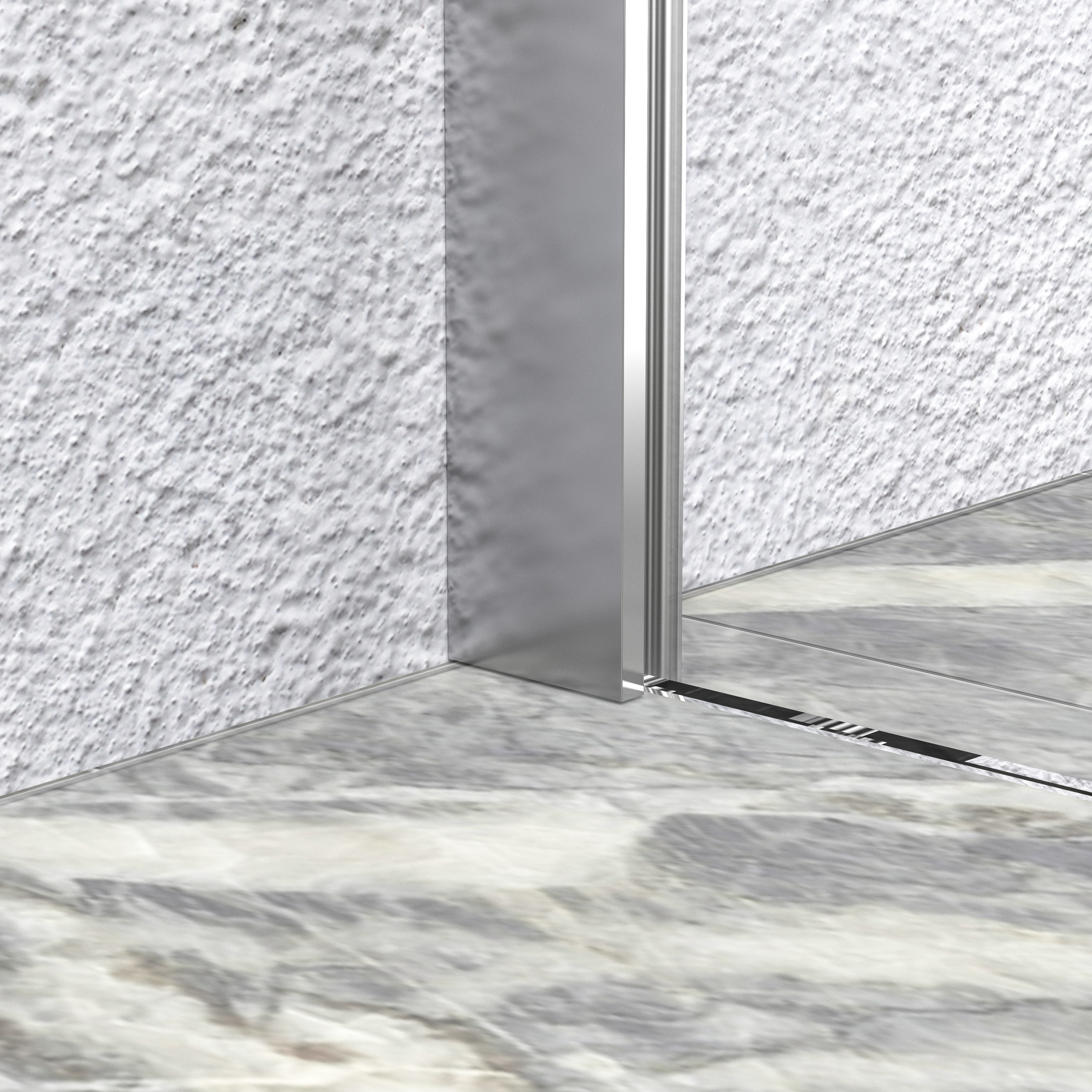 Kabina Walk-in Pure 90x200 transparentna profil chromowany Durasan - 7