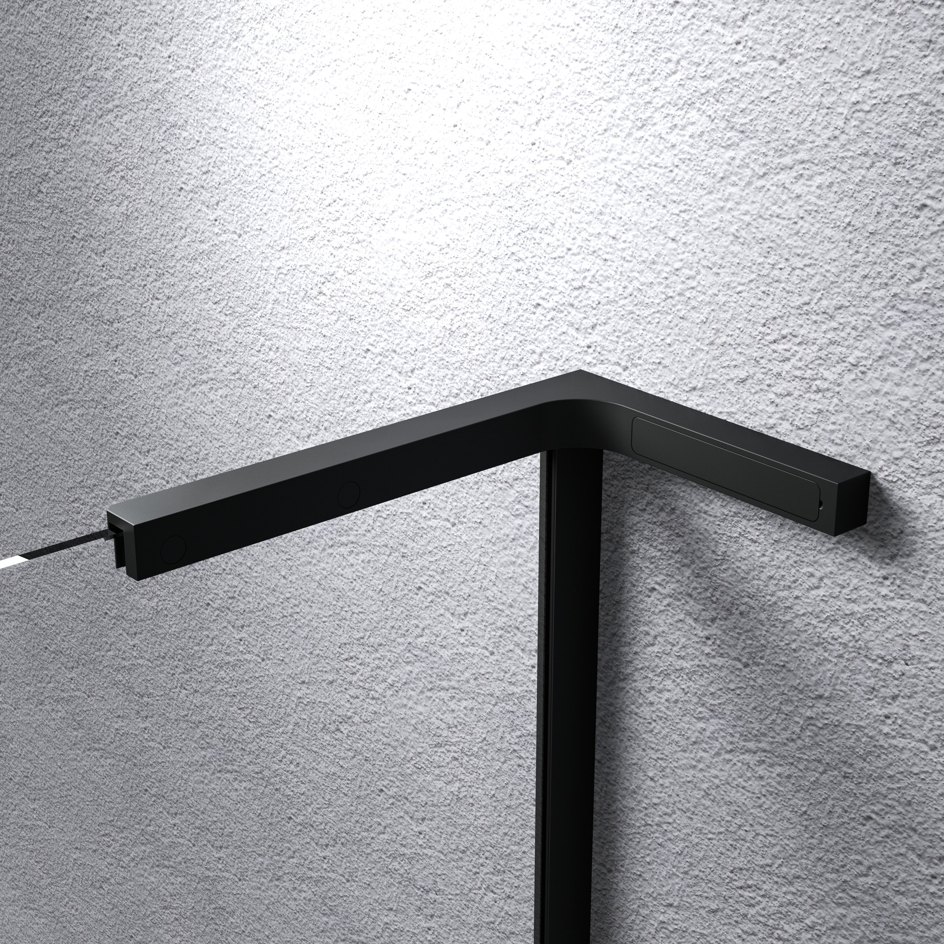 Kabina Walk-in Pure 100x200 transparentna profil czarny Durasan - 6