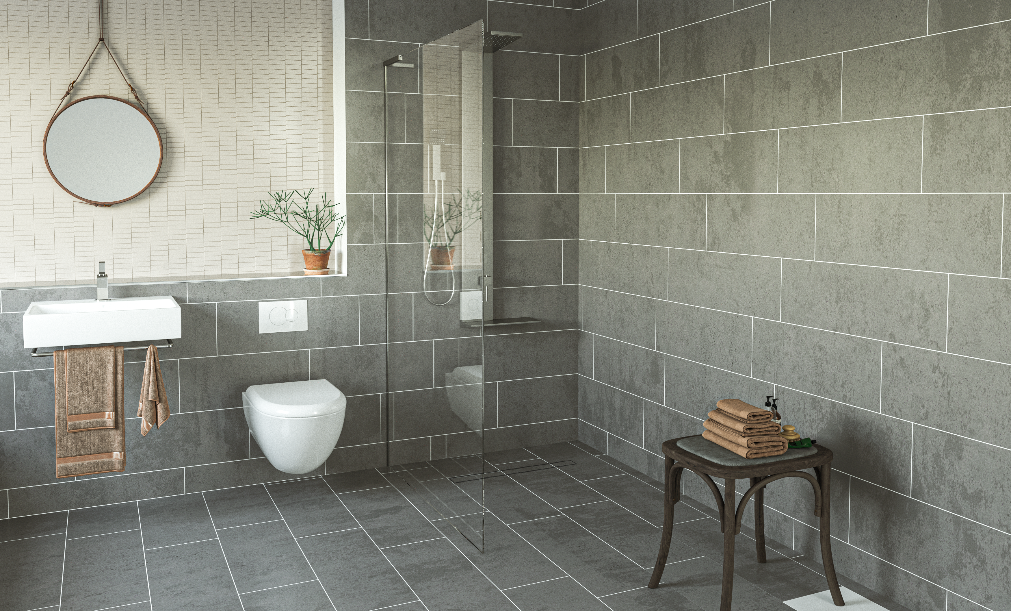 Kabina Walk-in Pure 90x200 transparentna profil chromowany Durasan - 3