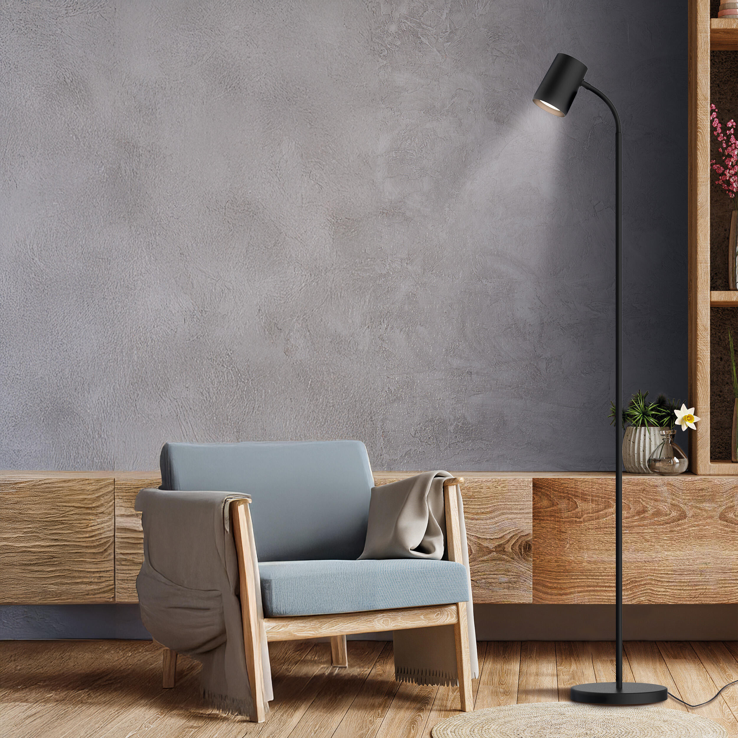 Lampka podłogowa Felix czarna GU10 Sanico - 2