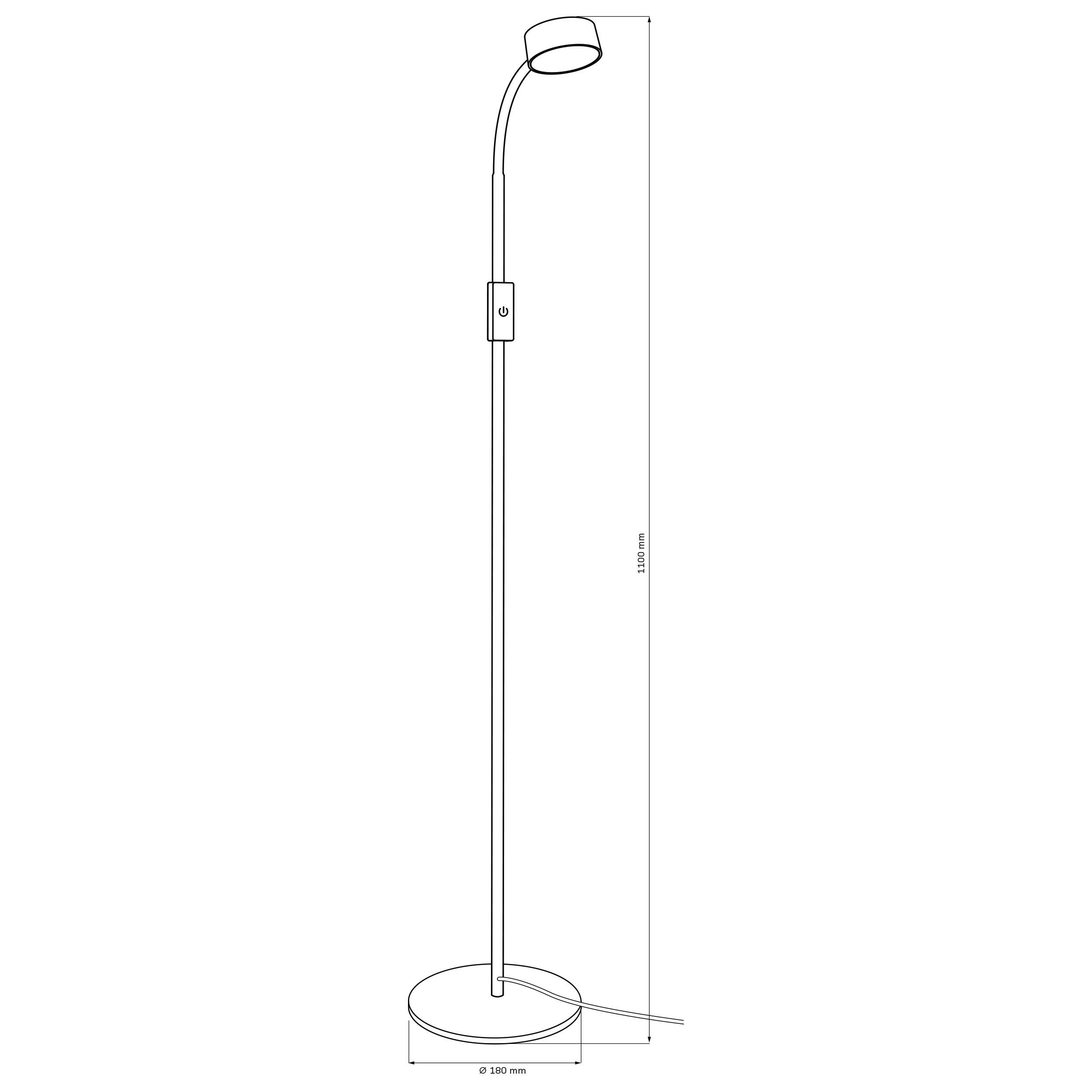 Lampa podłogowa Bruno czarna LED Sanico - 3