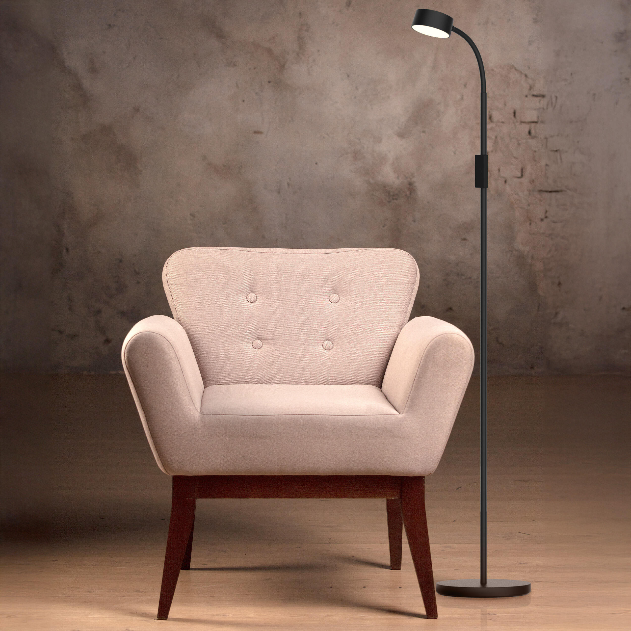 Lampa podłogowa Bruno czarna LED Sanico - 2