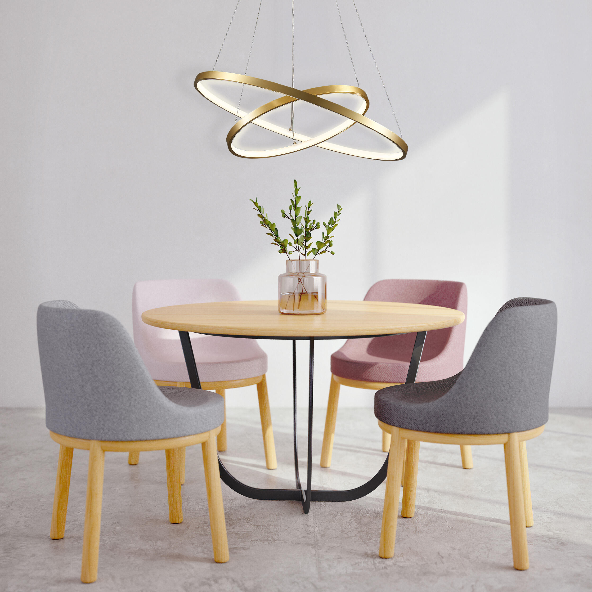 Lampa wisząca Lea 6000 lm 60 cm złota LED Sanico - 4