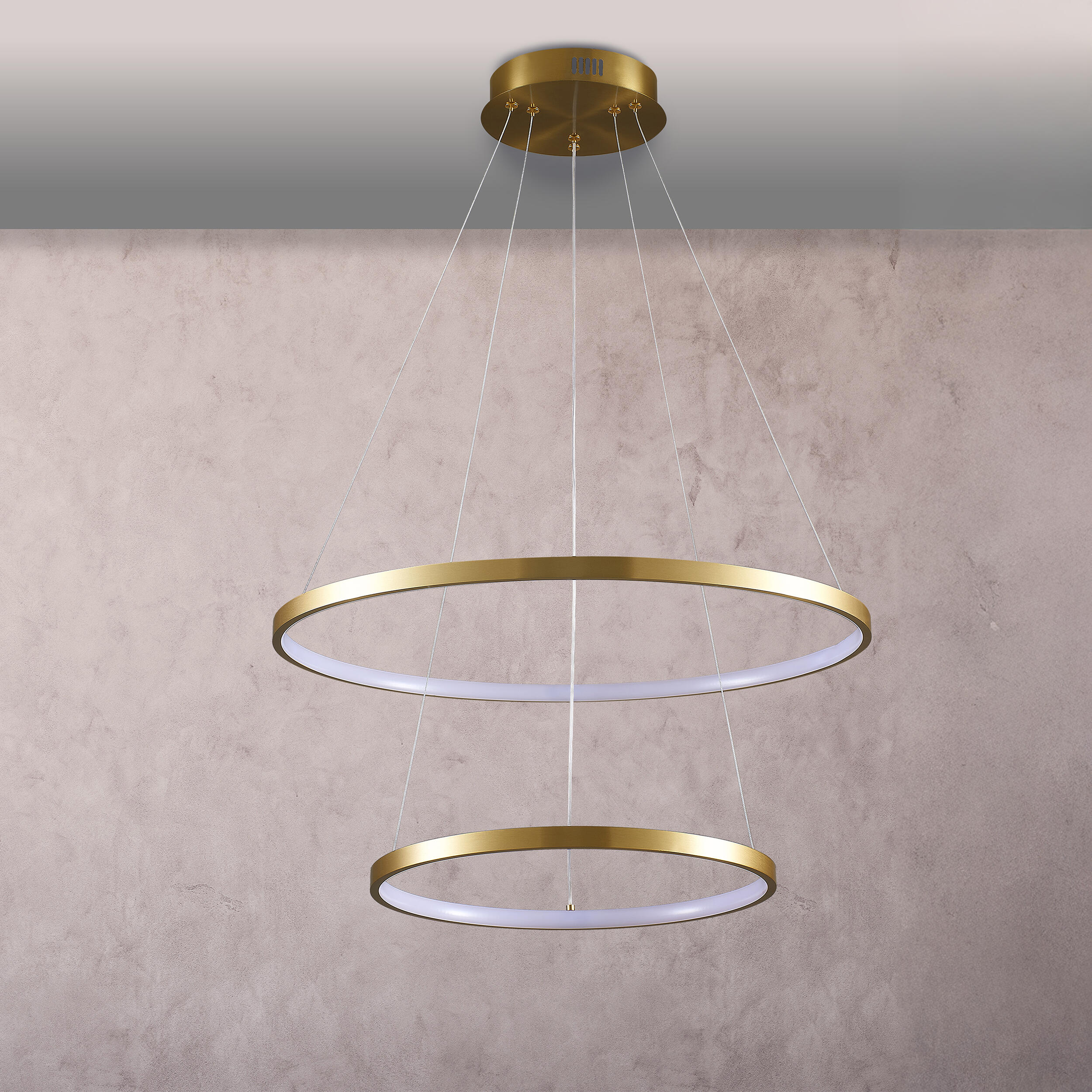 Lampa wisząca Lea 6000 lm 60 cm złota LED Sanico - 3