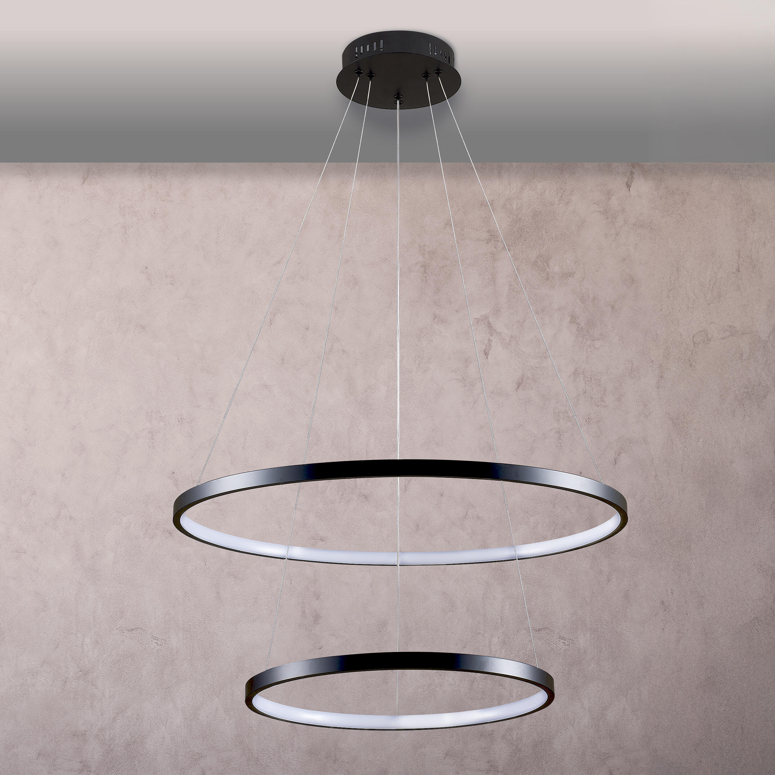 Lampa wisząca Lea 6000 lm 60 cm czarna LED Sanico - 3