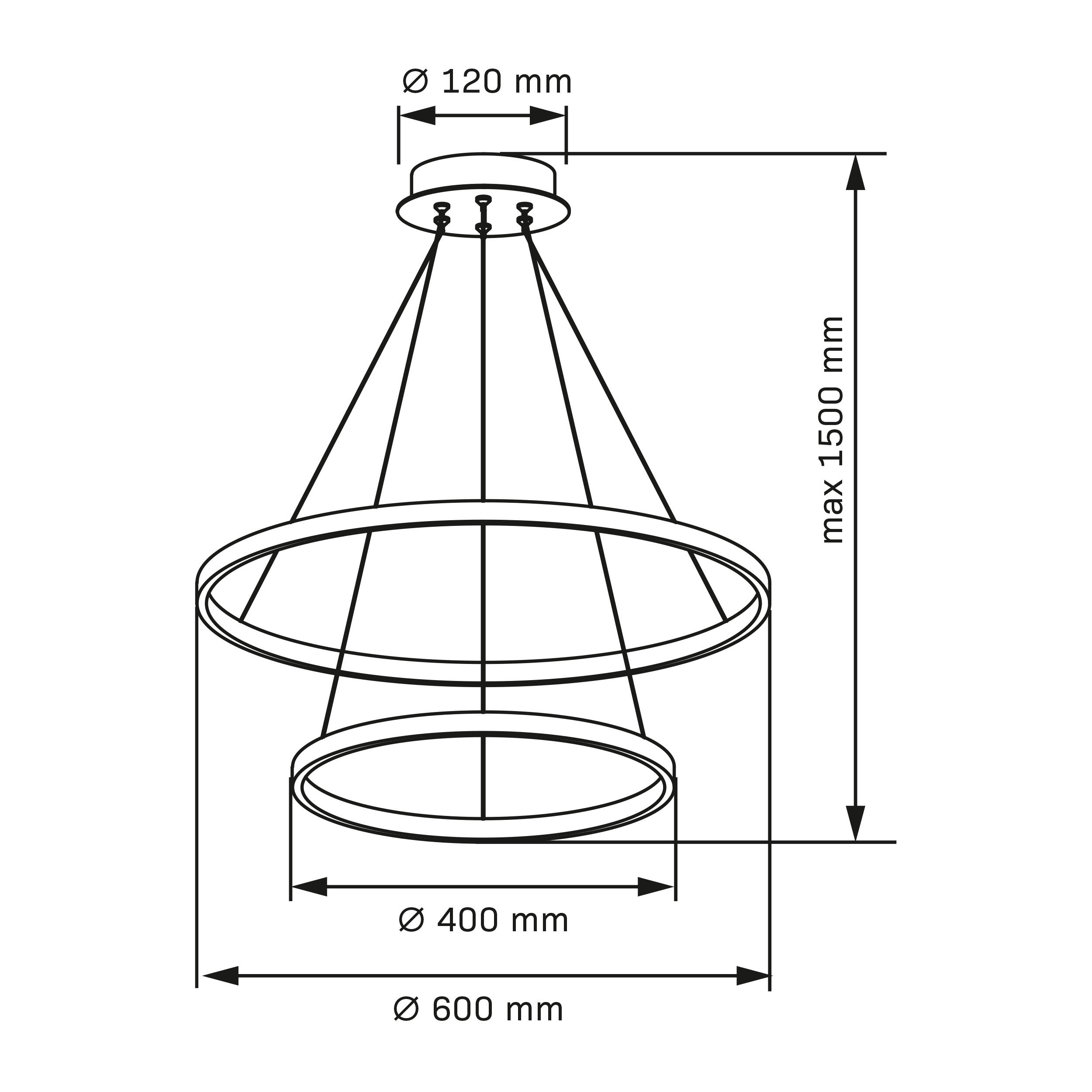Lampa wisząca Lea 6000 lm 60 cm złota LED Sanico - 11