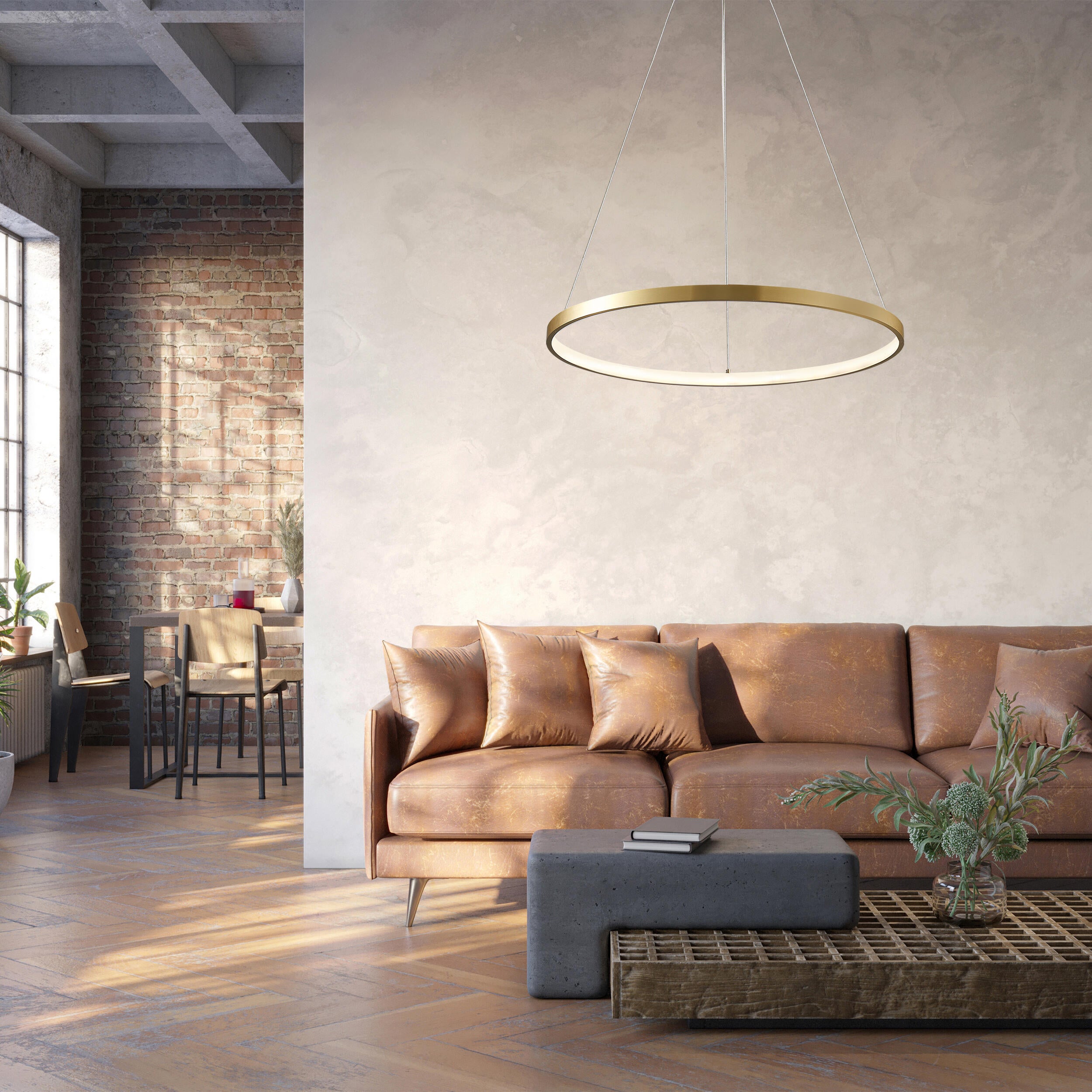 Lampa wisząca Lea złota 1600 lm LED Sanico - 2