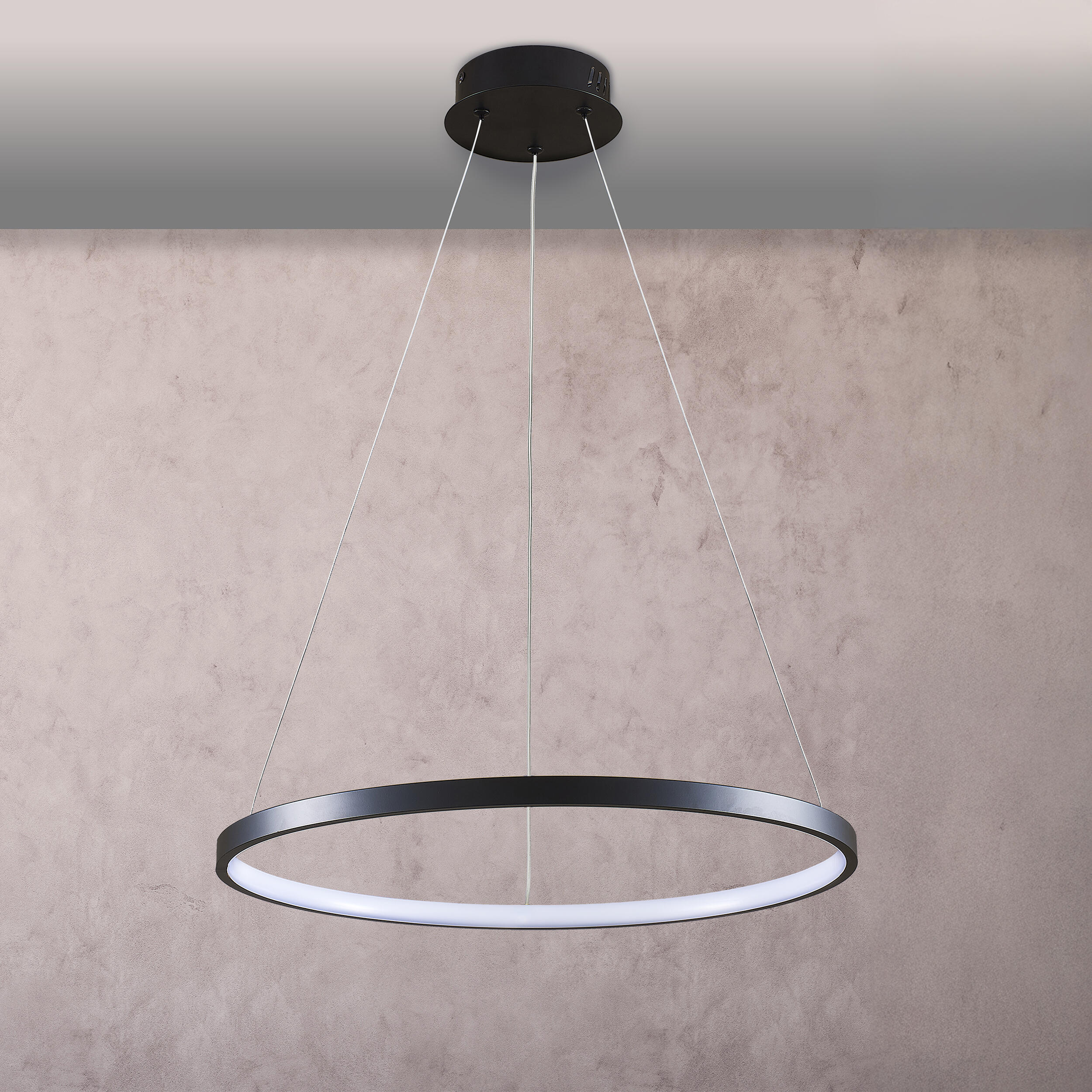 Lampa wisząca Lea 3400 lm 50 cm czarna LED Sanico - 2