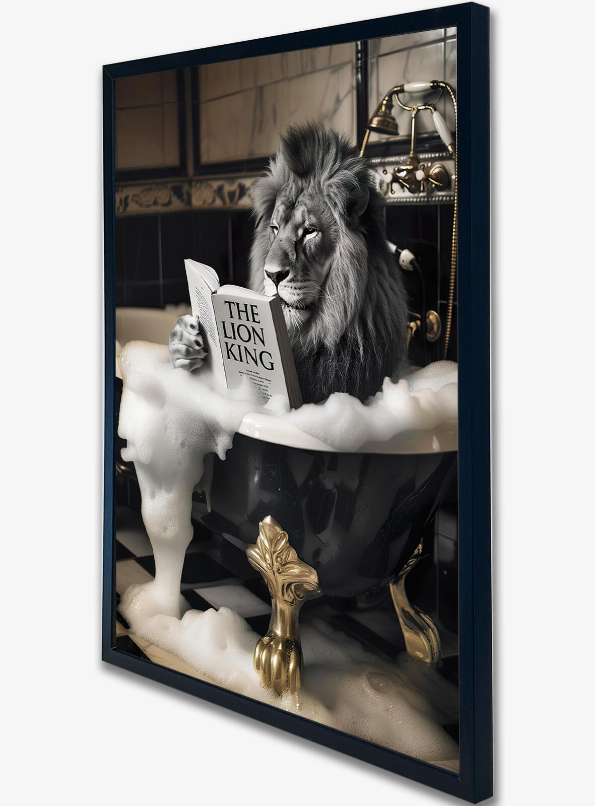 Stampa incorniciata STAMPA INC NE 30X40 LEONE THE KING nero 31 x 41 cm - 5