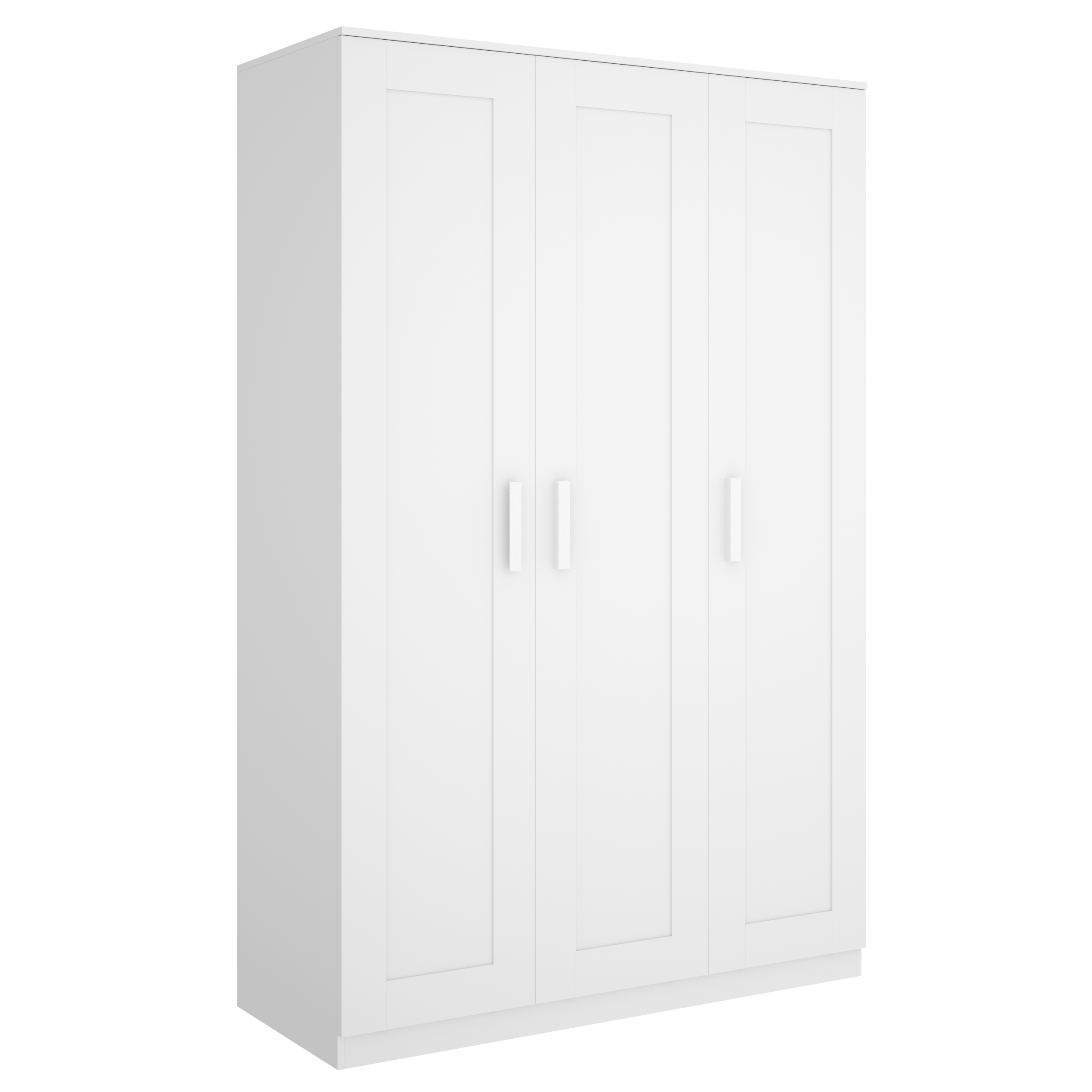 Armario classic 3 puertas abatibles y cajón interior 151x206x52cm blanco