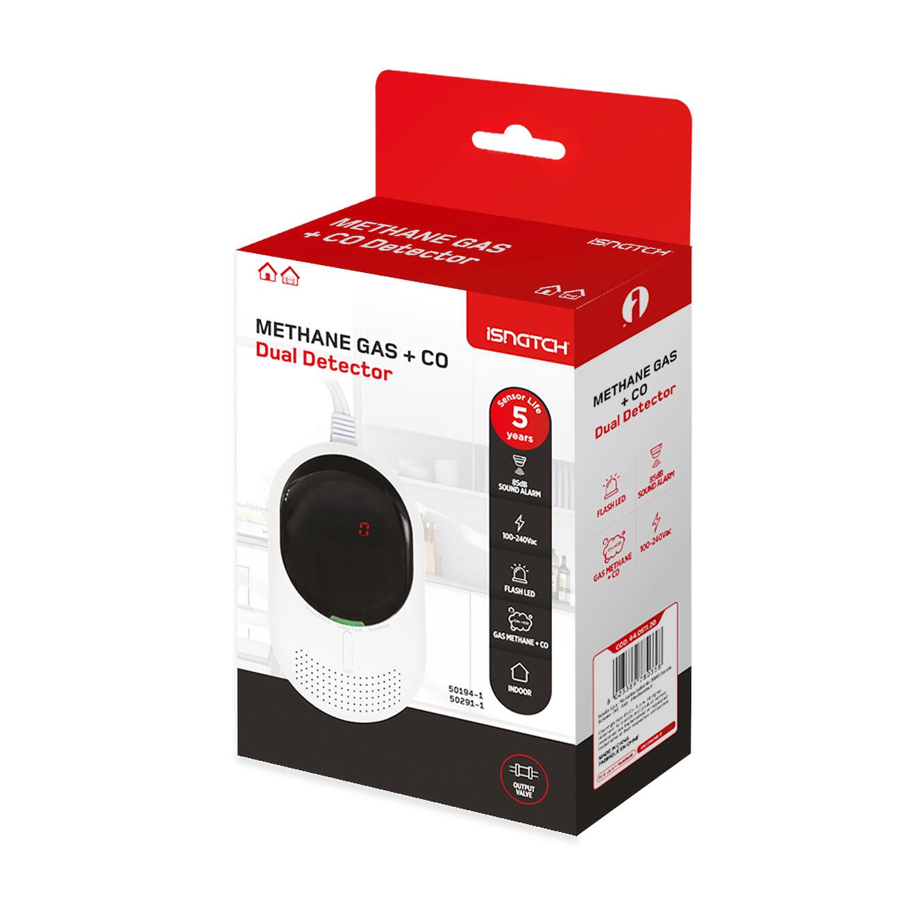 Rilevatore di monossido di carbonio 2in1 + rilevatore gas/metano - 5