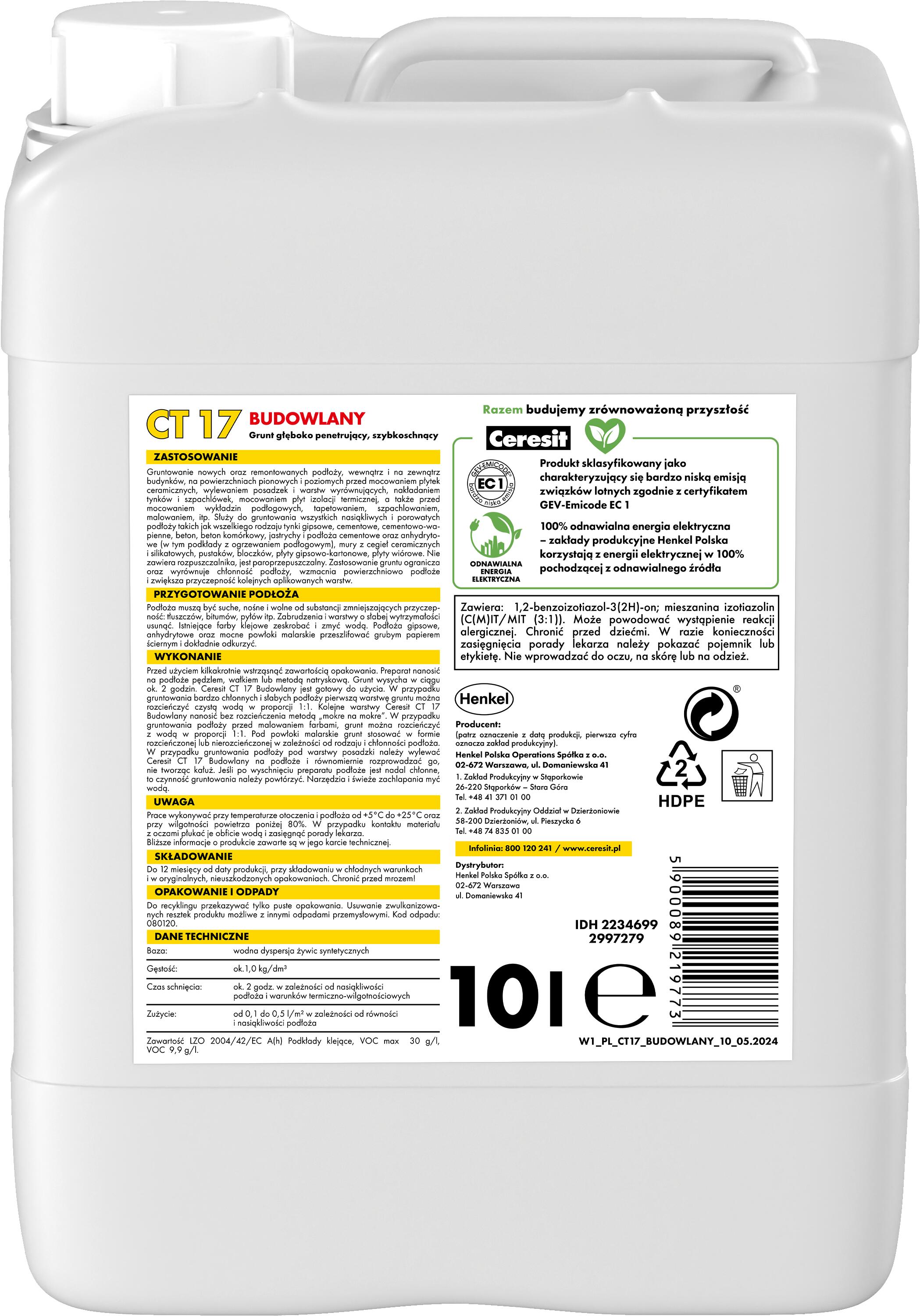 Grunt budowlany CT17 10l Ceresit - 2
