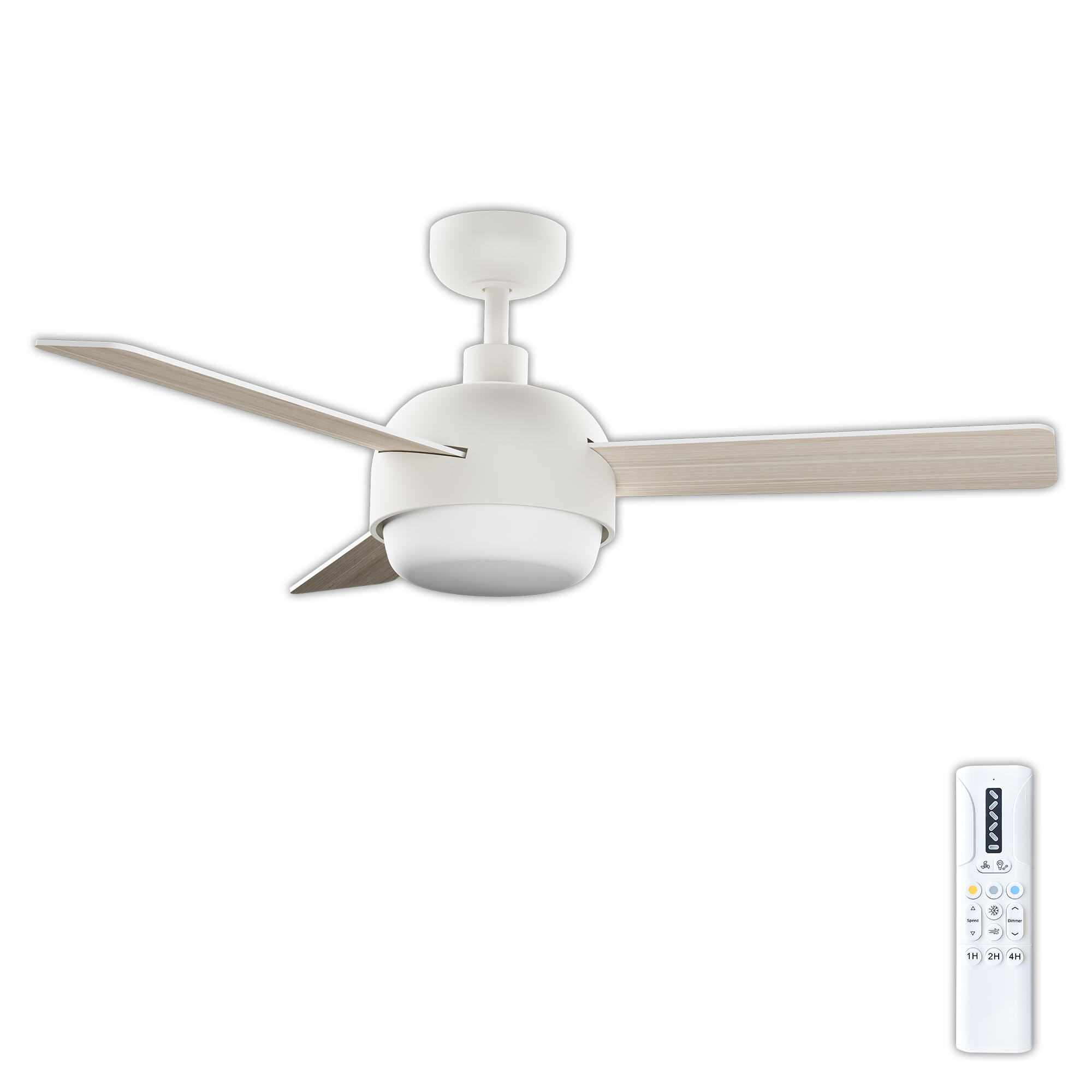 Ventilador de techo con luz silencioso DC Arte Confort Lorena blanco 122 cm - 2