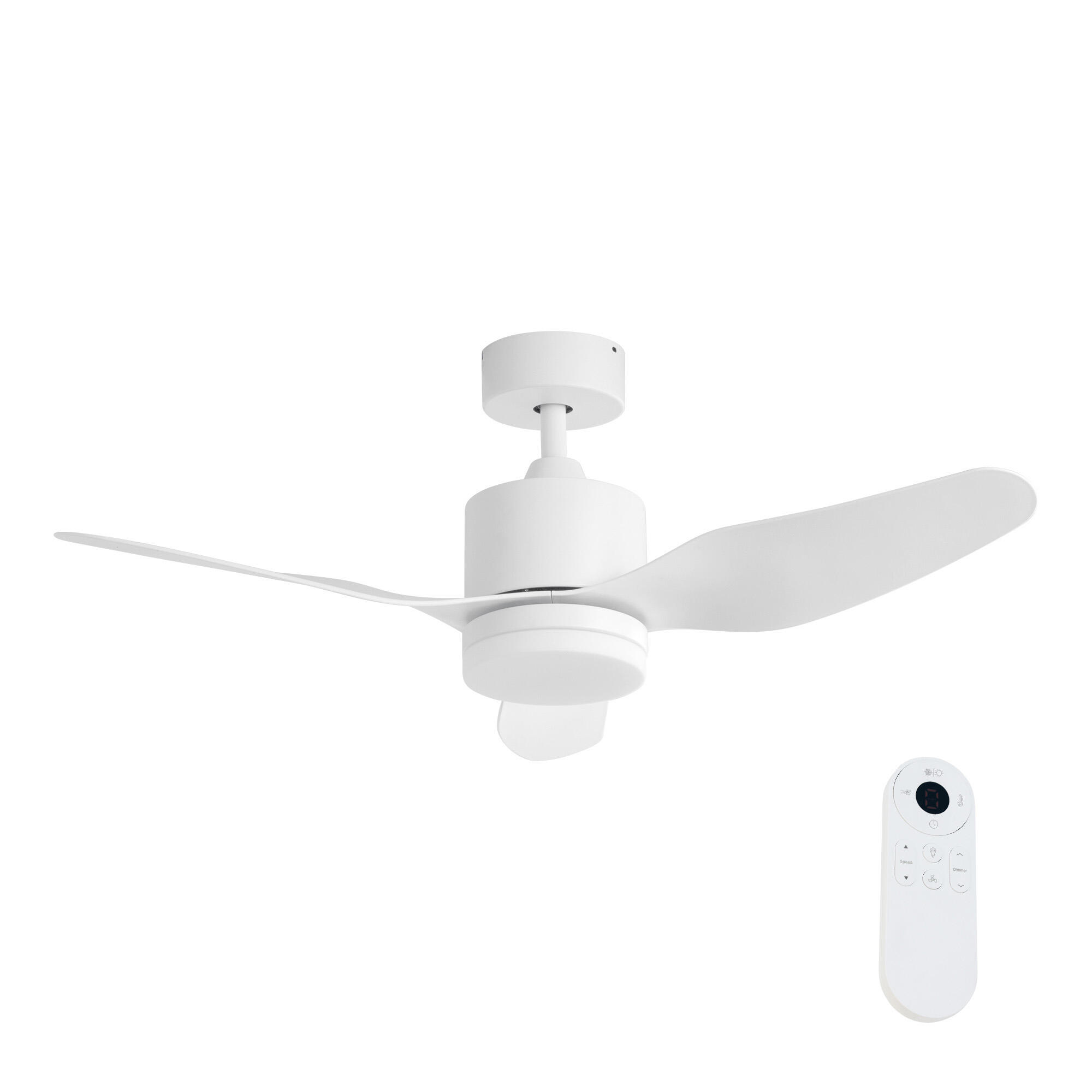 Ventilador de techo con luz silencioso DC Arte Confort Maui blanco 106 cm - 2