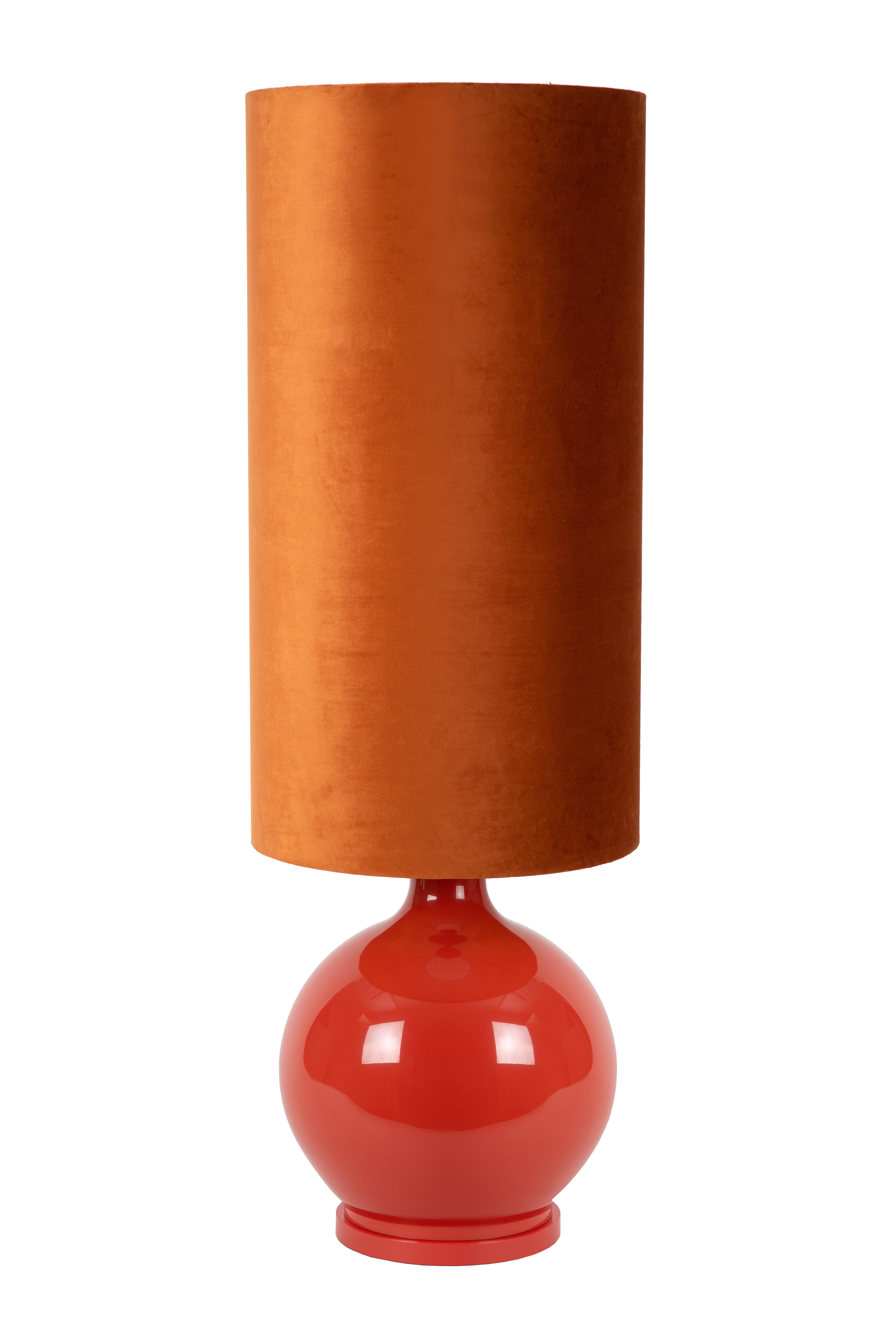 Lampadaire Esterad, verre, orange,  H.100 cm, E27 - 2
