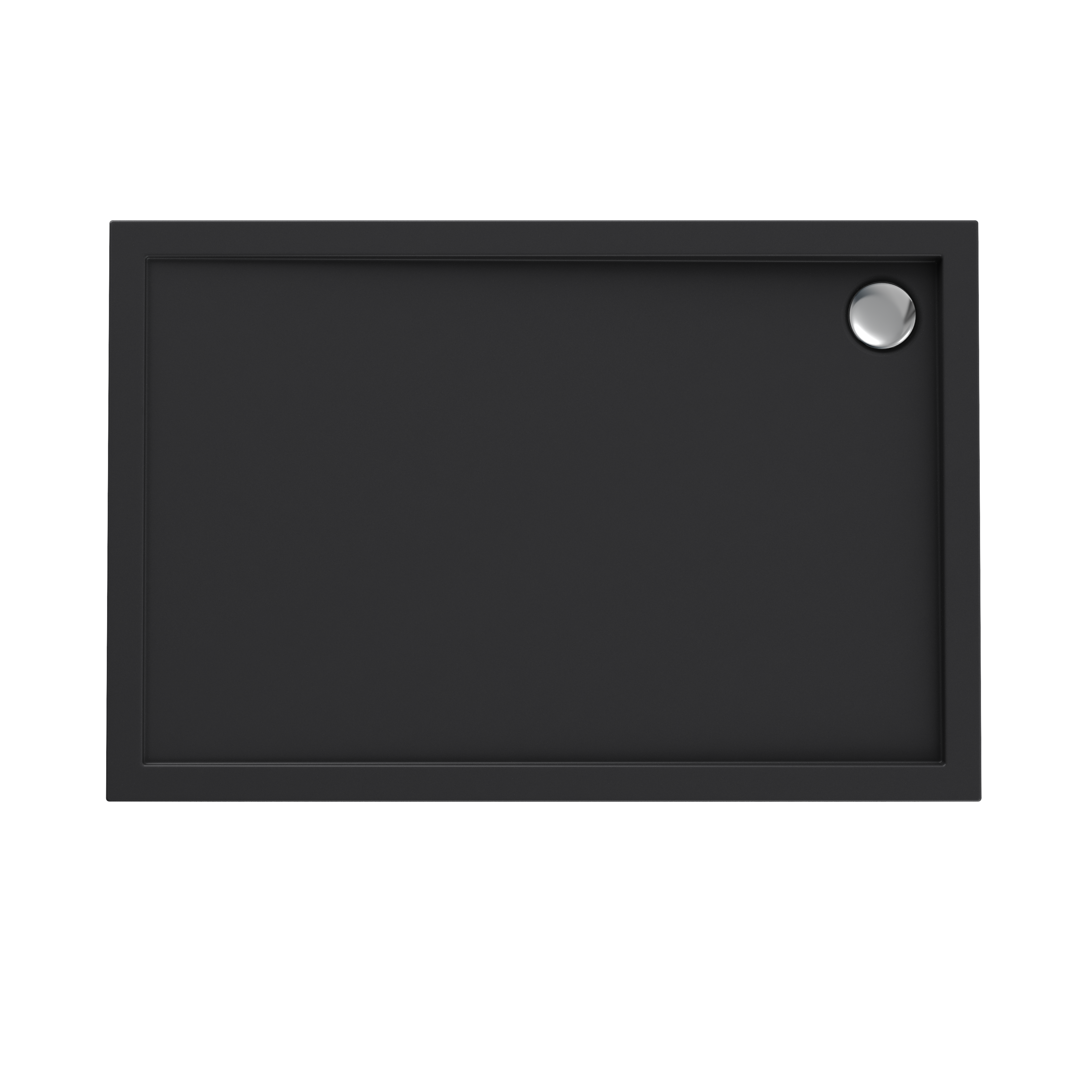 Brodzik prostokątny Schedpol Sinergid 100 × 90 x 16 cm czarny mat