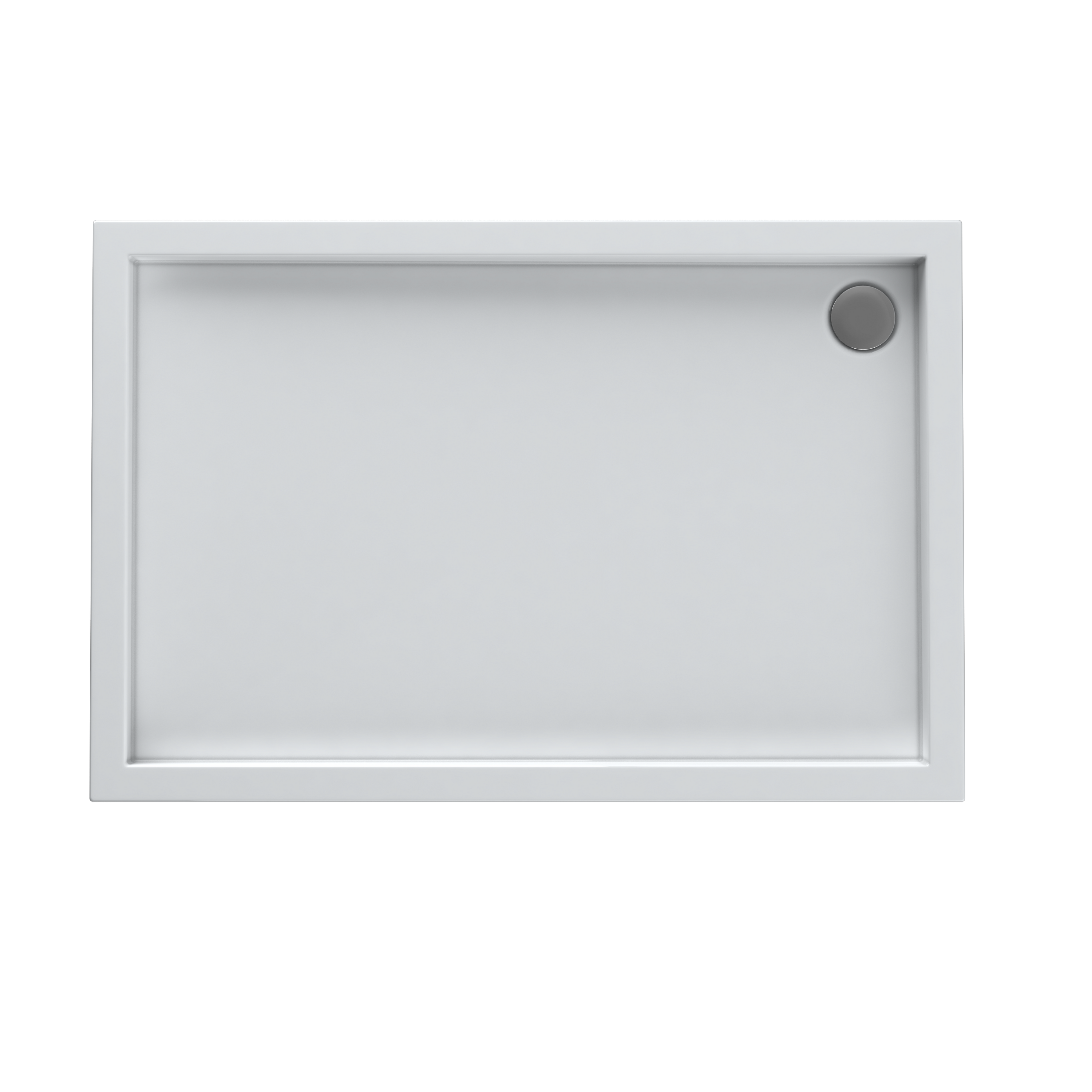 Brodzik do kabiny prysznicowej prostokątny 100x80x16/6 cm biały gładki Sinergid Schedpol