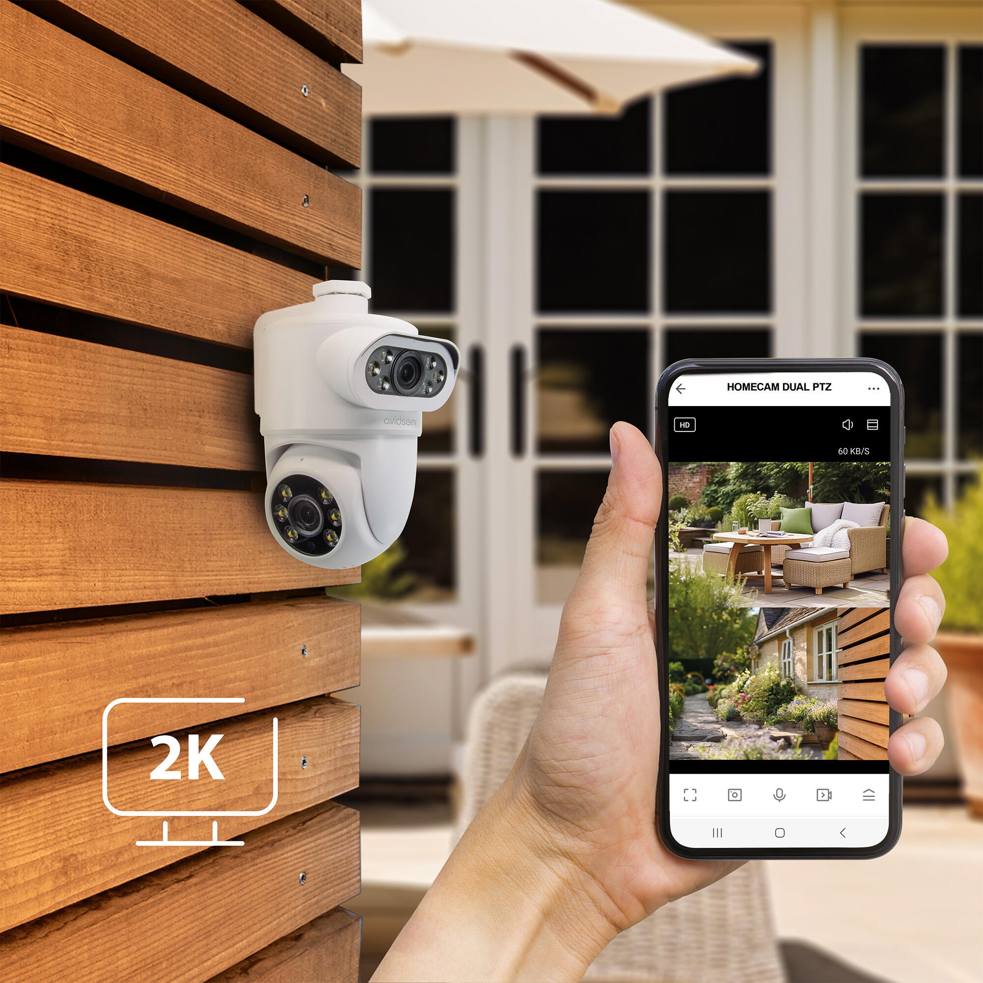 Caméra de surveillance motorisé secteur wifi AVIDSEN Homecam - 9