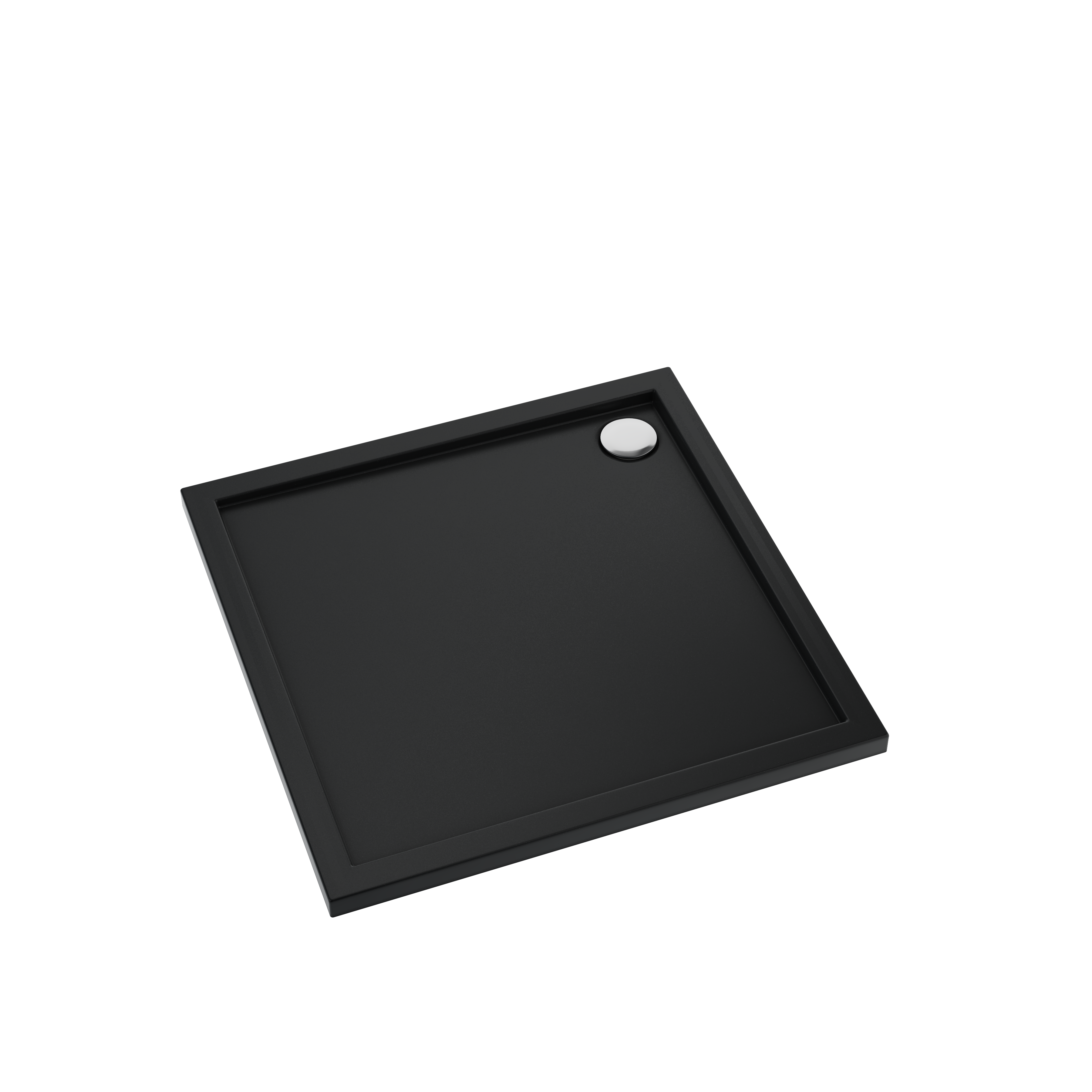 Brodzik kwadratowy Schedpol Tebe 90 × 90 x 4,5 cm czarny mat