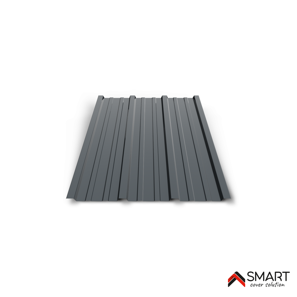 Plaque de couverture, nervuré , gris, l.89 x L.200 cm, H.25 mm, Ep.0.5 mm - 4