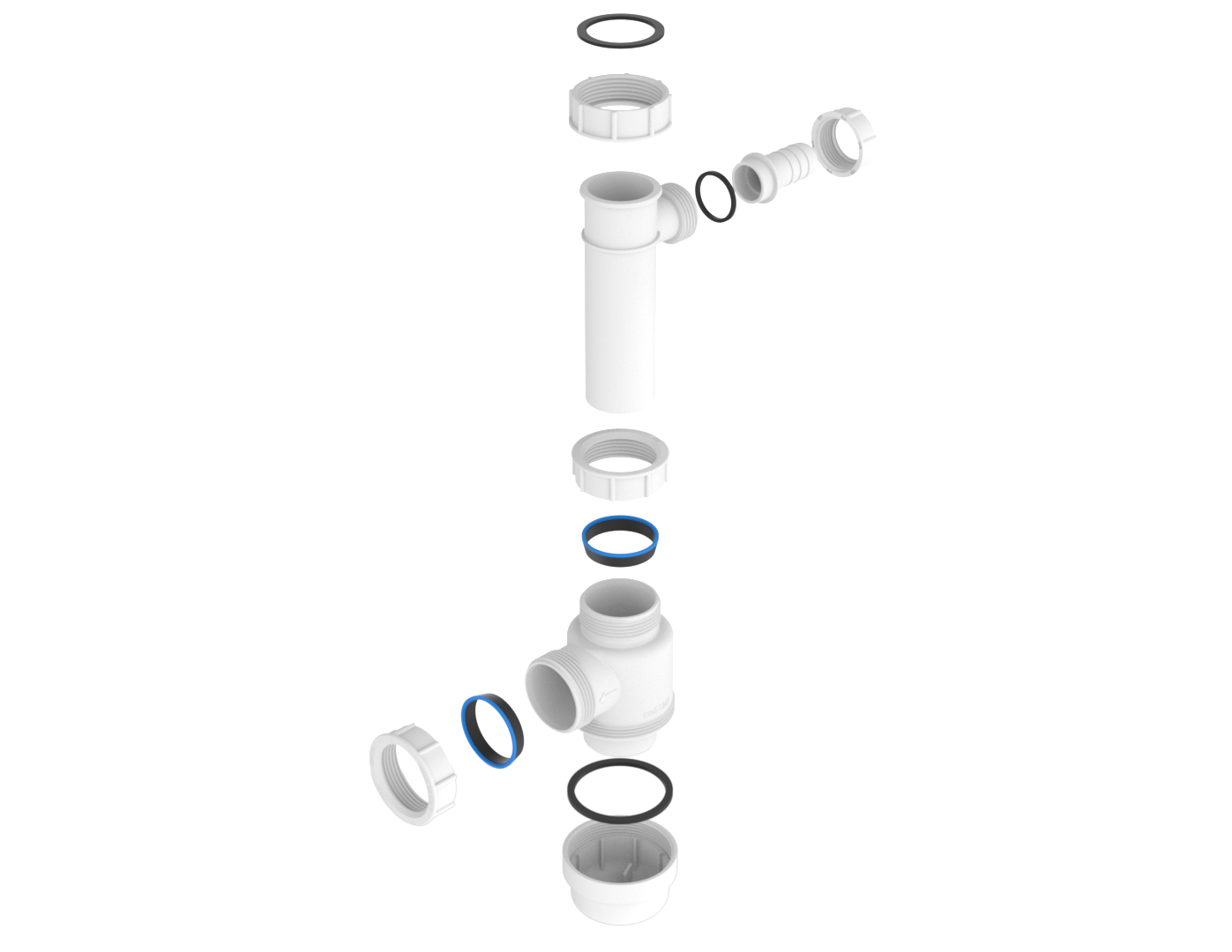 Sifão simples lava loiça 40 EQUATION com ligação esgoto maquina lavar - 2