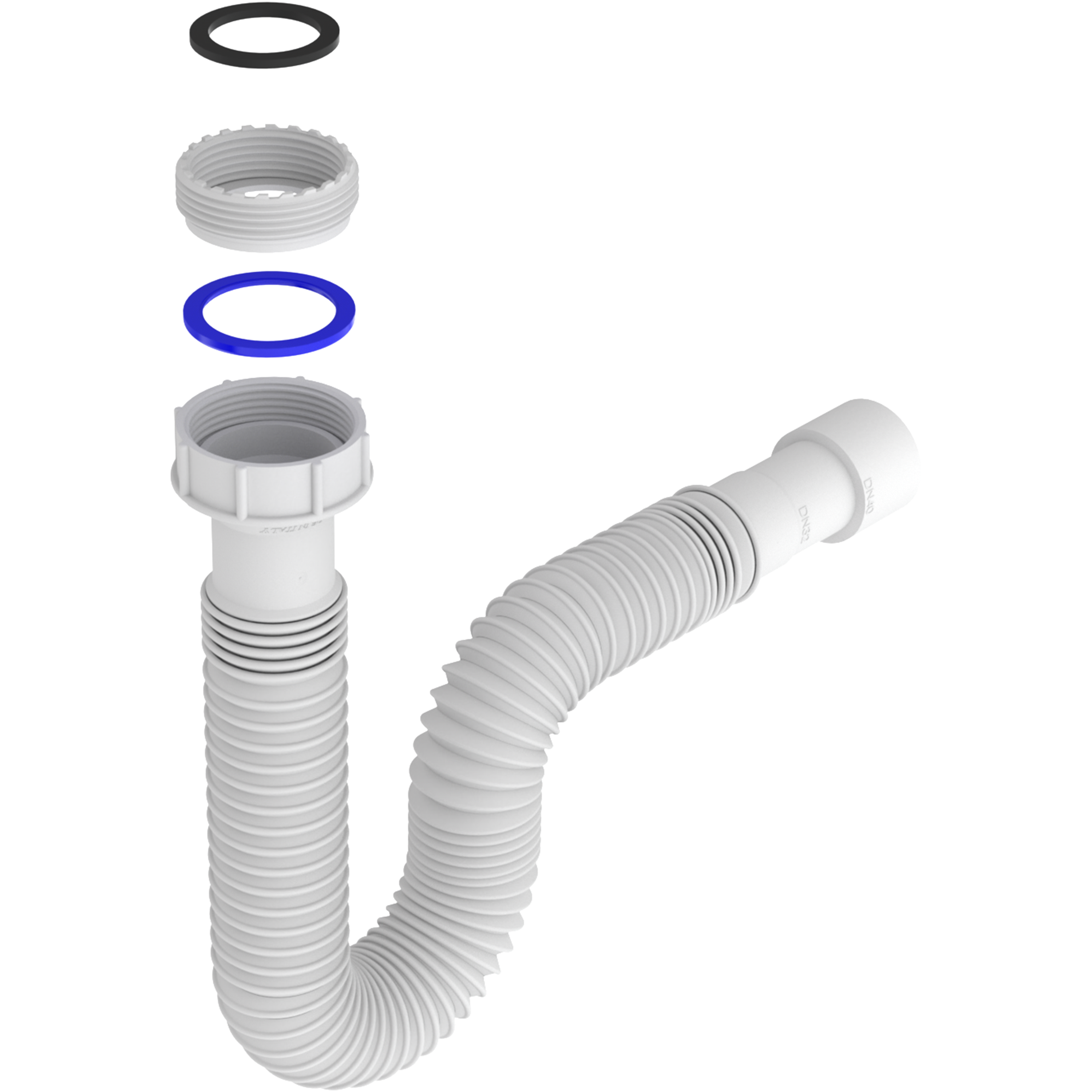 Tubo extensivel EQUATION 1.1/4+1/2 32-40mm branco - 2