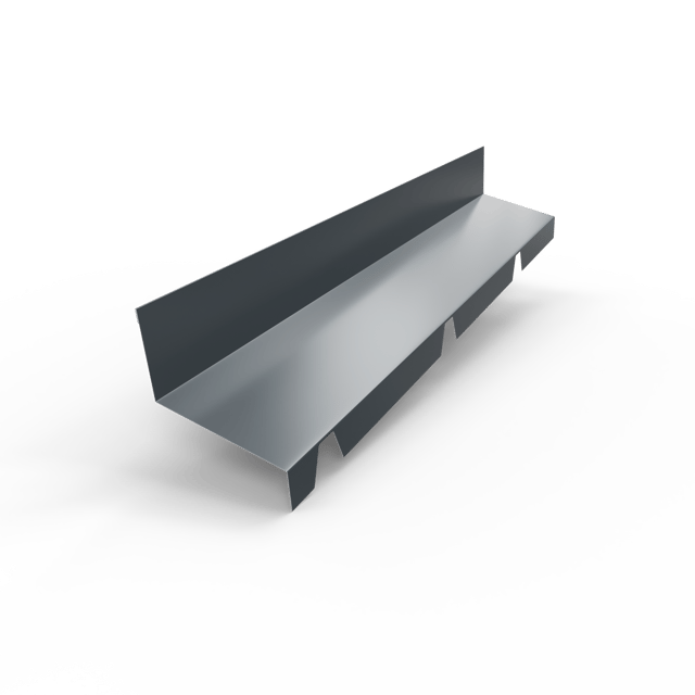 Faitière contre mur gris H45 L 2.1m Ep. 63/100